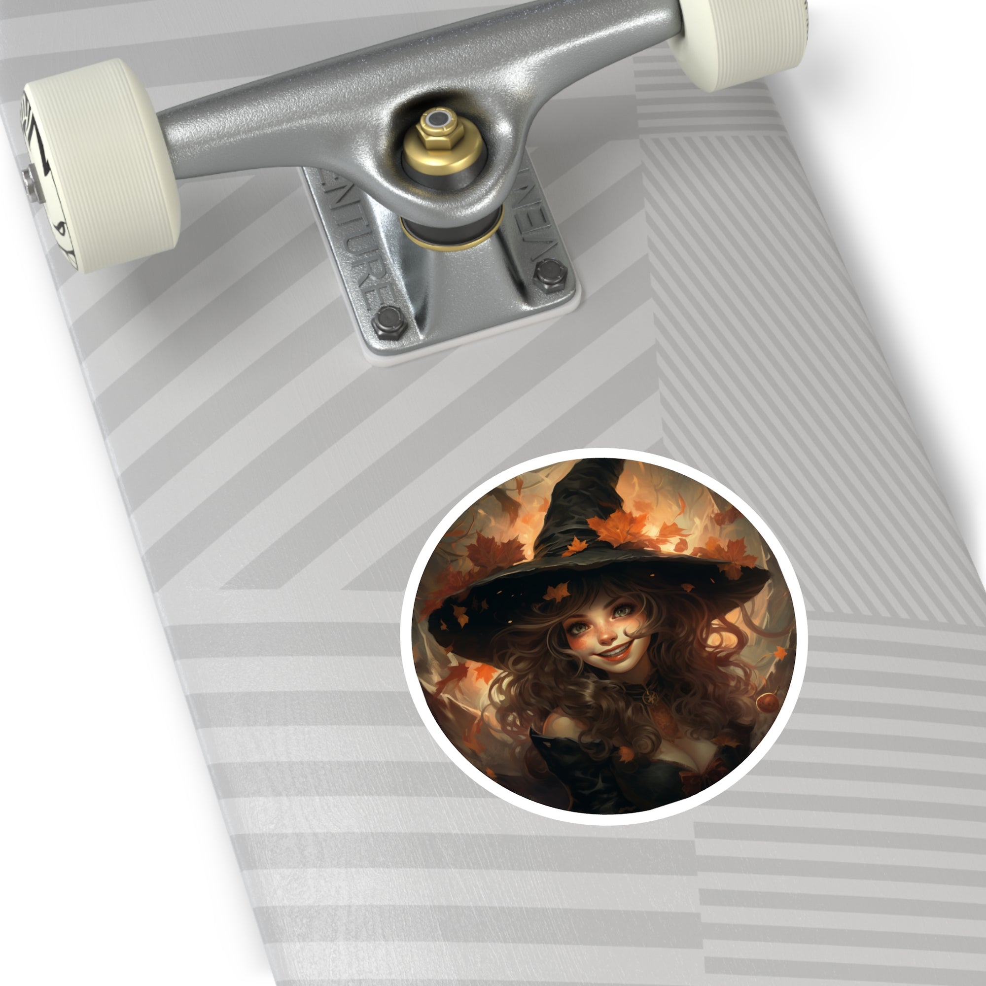 Halloween Witch Sticker, Cute Autumn Design, Pumpkin Magic, Spooky Aesthetic