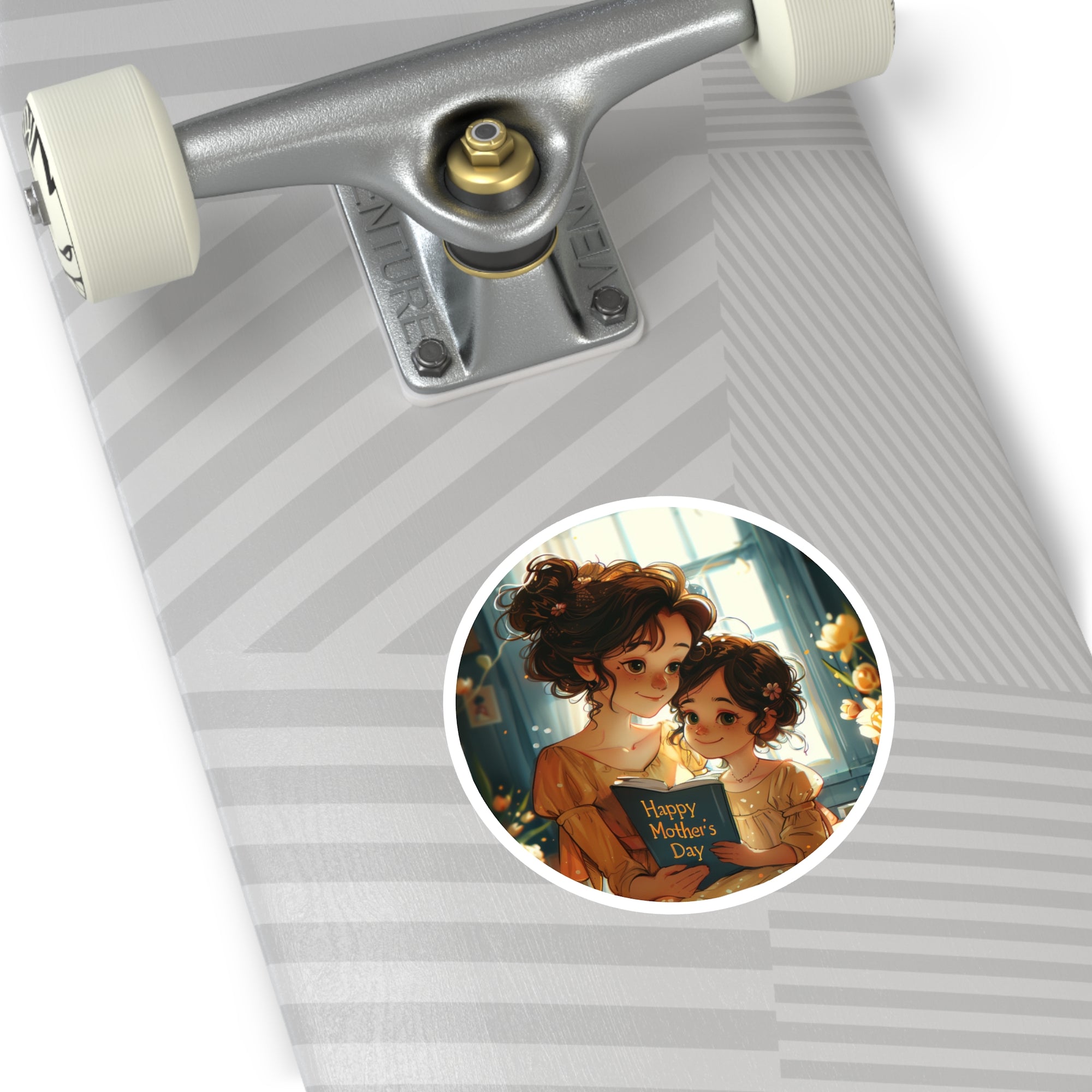 Happy Mother’s Day Sticker, Mom and Daughter Art, Family Love Design, Sweet Gift