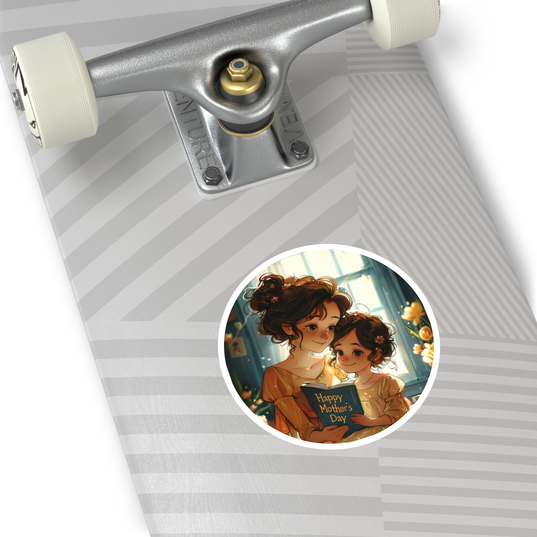 Happy Mother’s Day Sticker, Mom and Daughter Art, Family Love Design, Sweet Gift