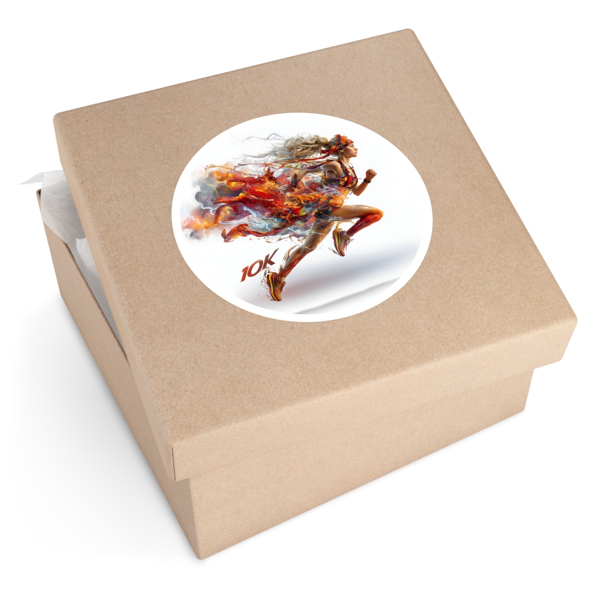 10K runner, dynamic fitness Sticker, workout gear, race motivation