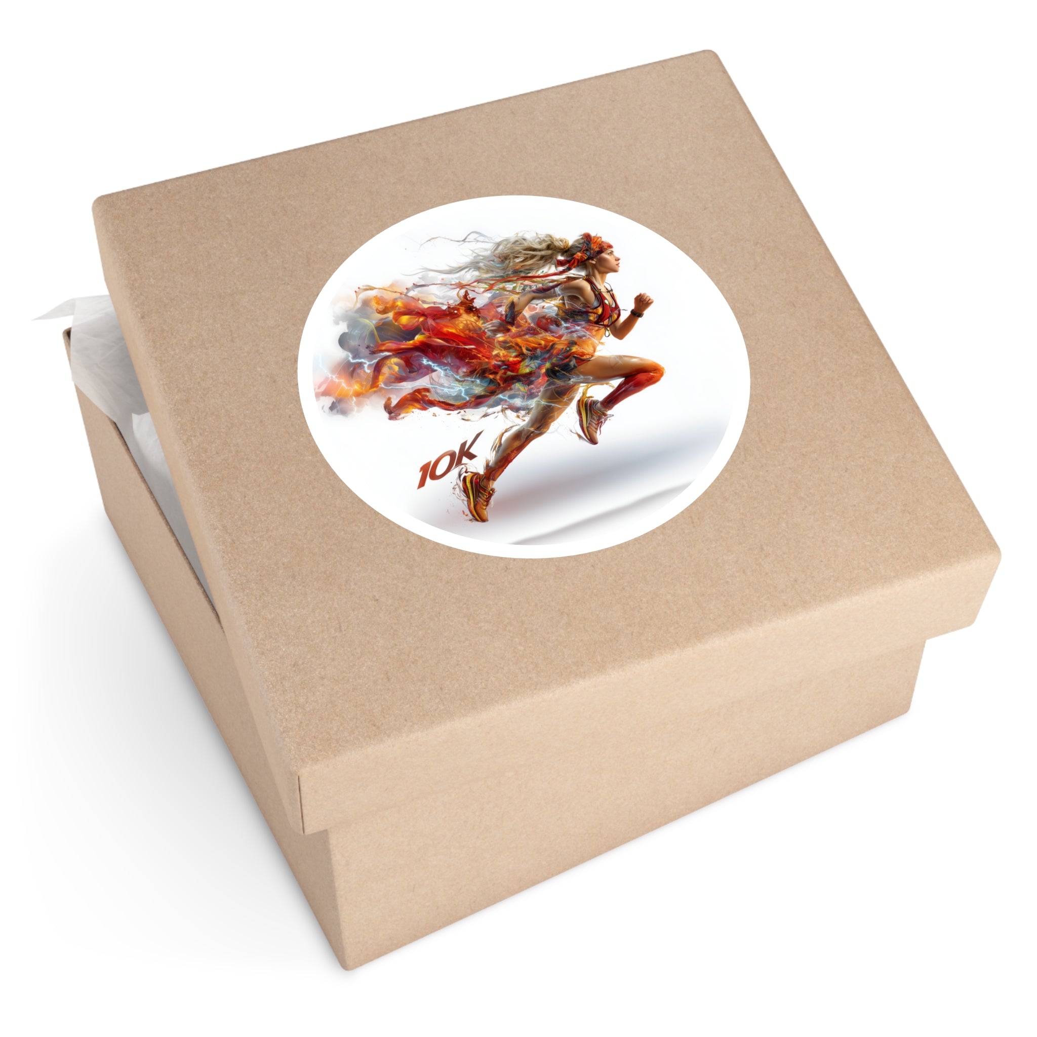 10K runner, dynamic fitness Sticker, workout gear, race motivation