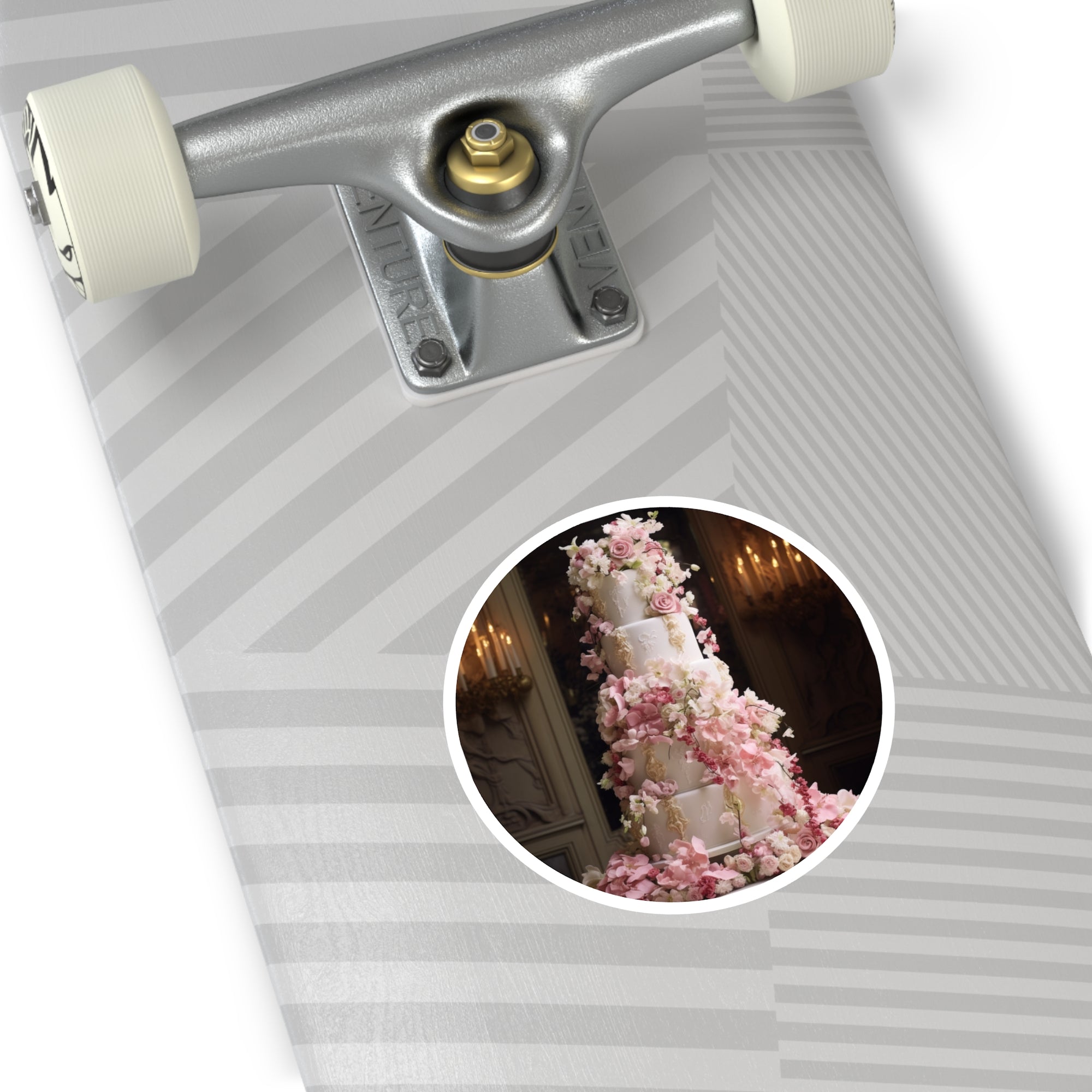 Wedding Cake, Floral Tiered Sticker, Elegant Celebration, Romantic Art