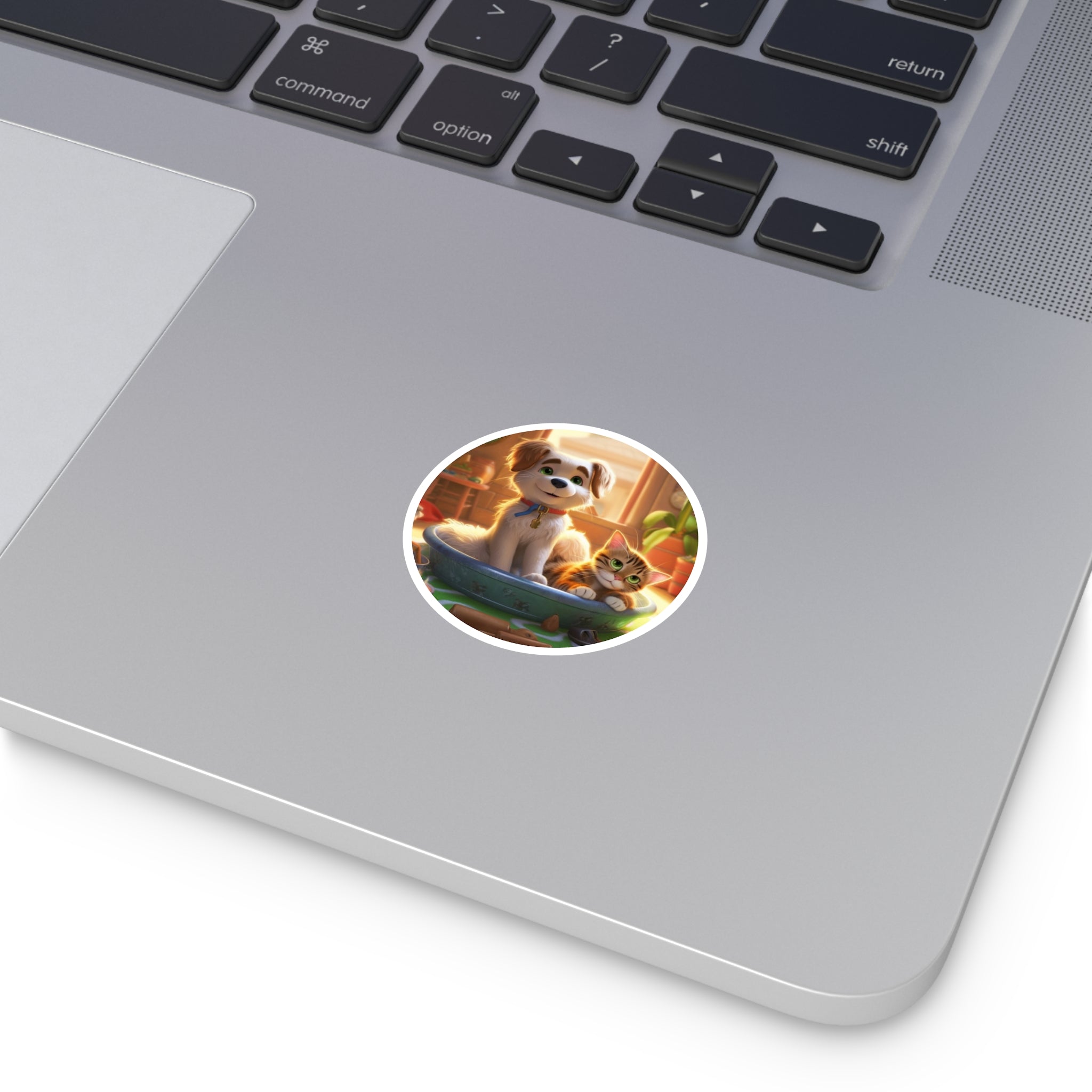 Cat and Dog, Spa Day Sticker, Laptop Decal, Gift for Pet Lovers