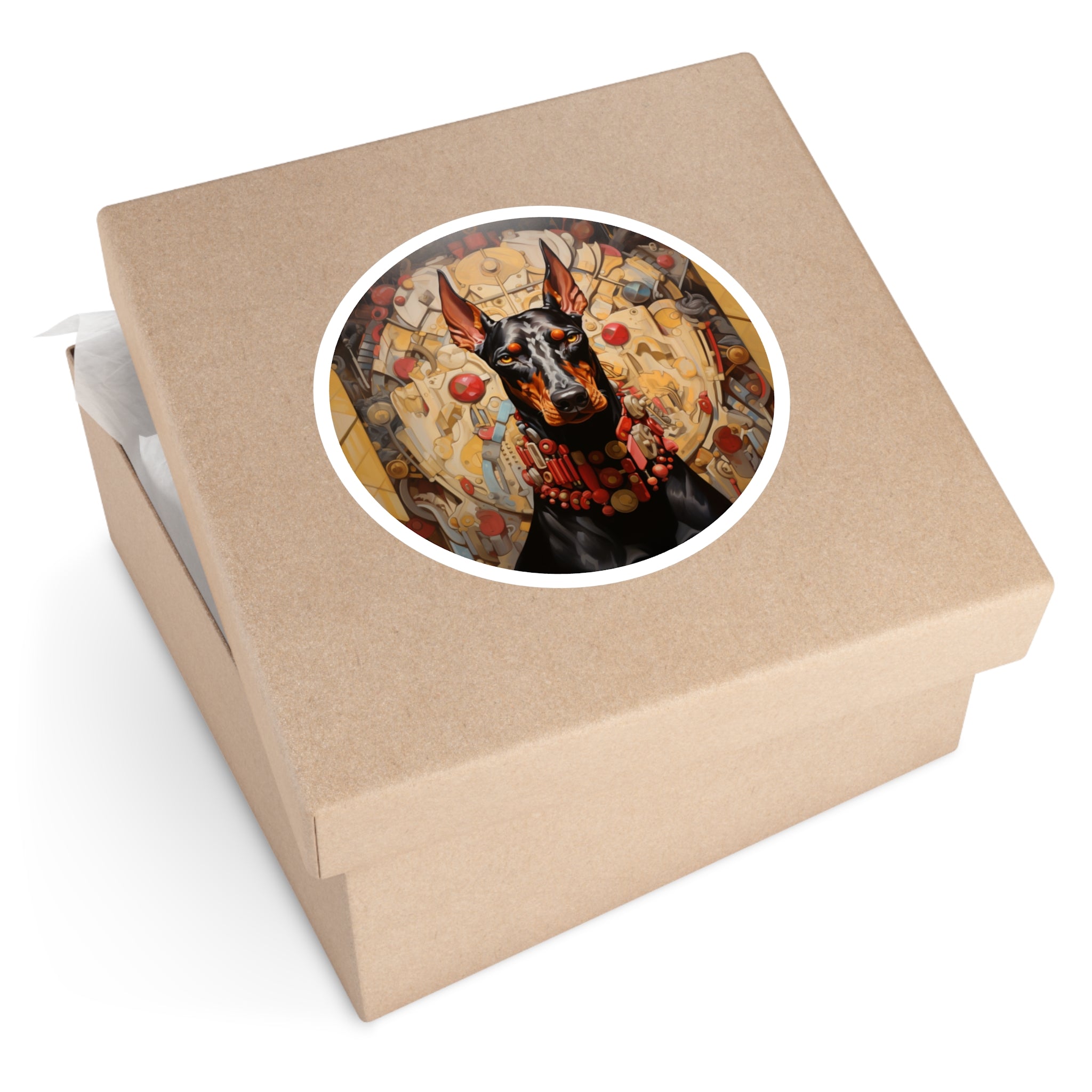 Dobermann Sticker, Eclectic Art, Modern Design, Collector’s Gift