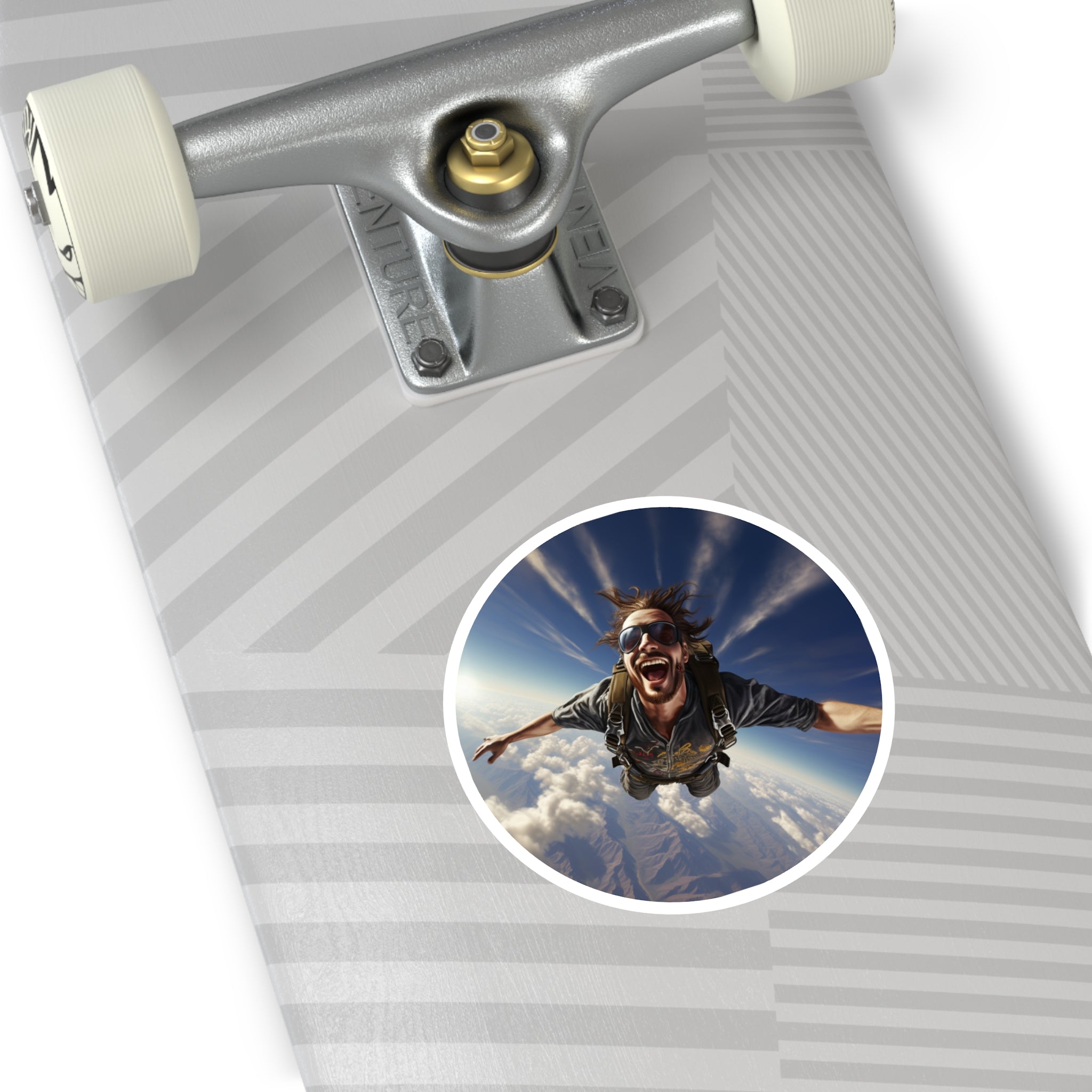 Skydiver Sticker, Adventure Art Design, Extreme Sports, Freedom Theme