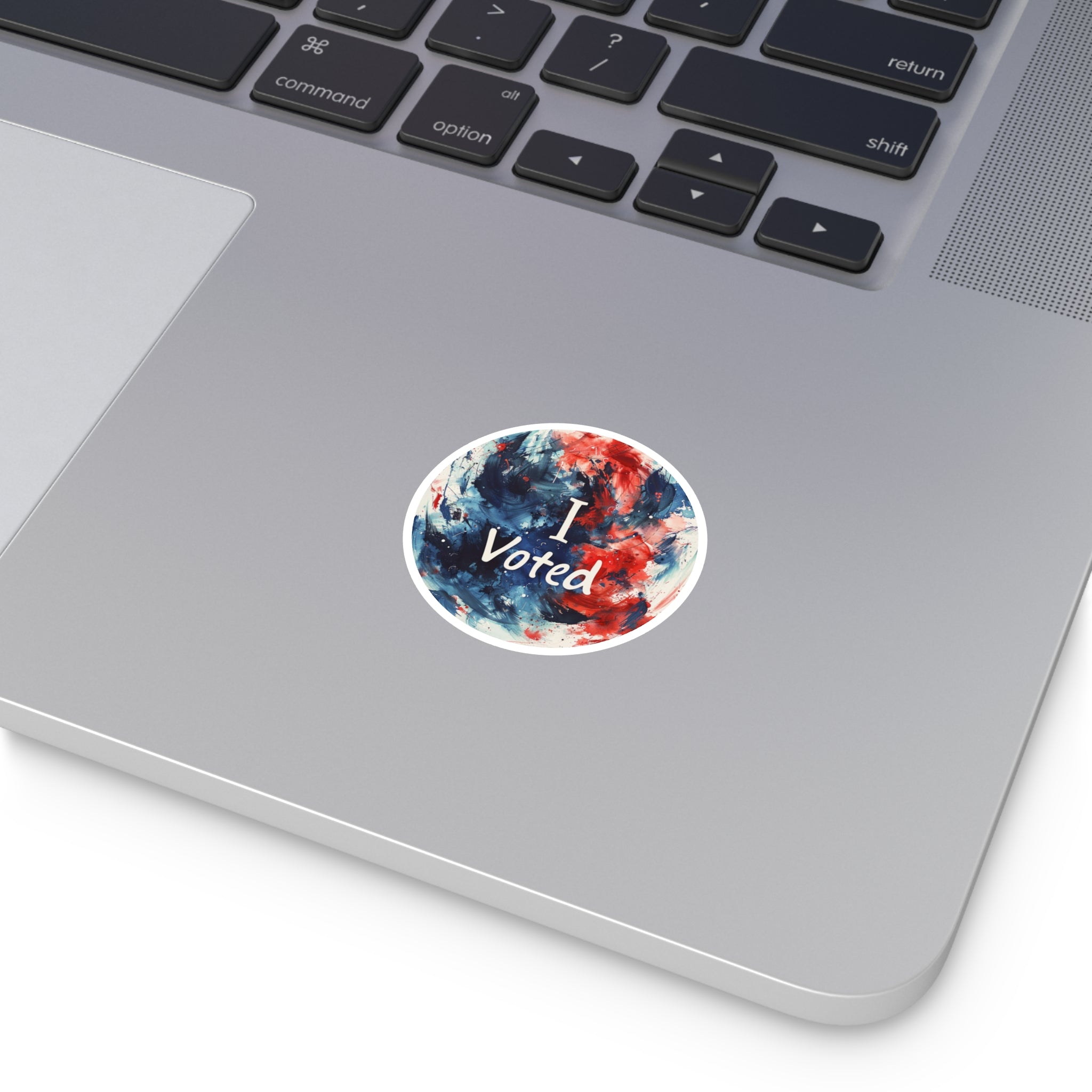 I Voted Sticker, Patriotic Paint Design, Election Day Art, Freedom Expression