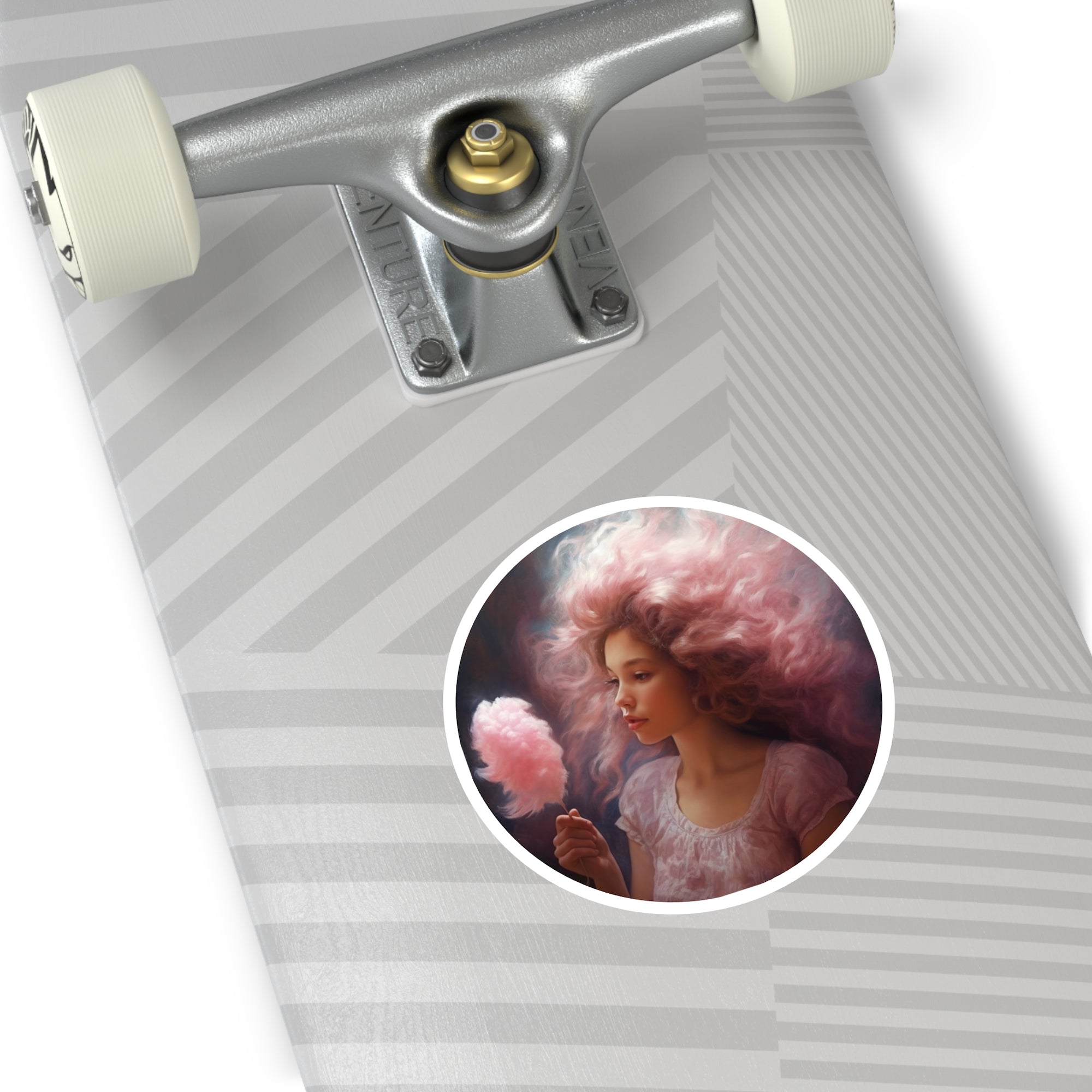 Cotton Candy Girl Sticker, Whimsical Art, Fantasy Portrait, Sweet Aesthetic