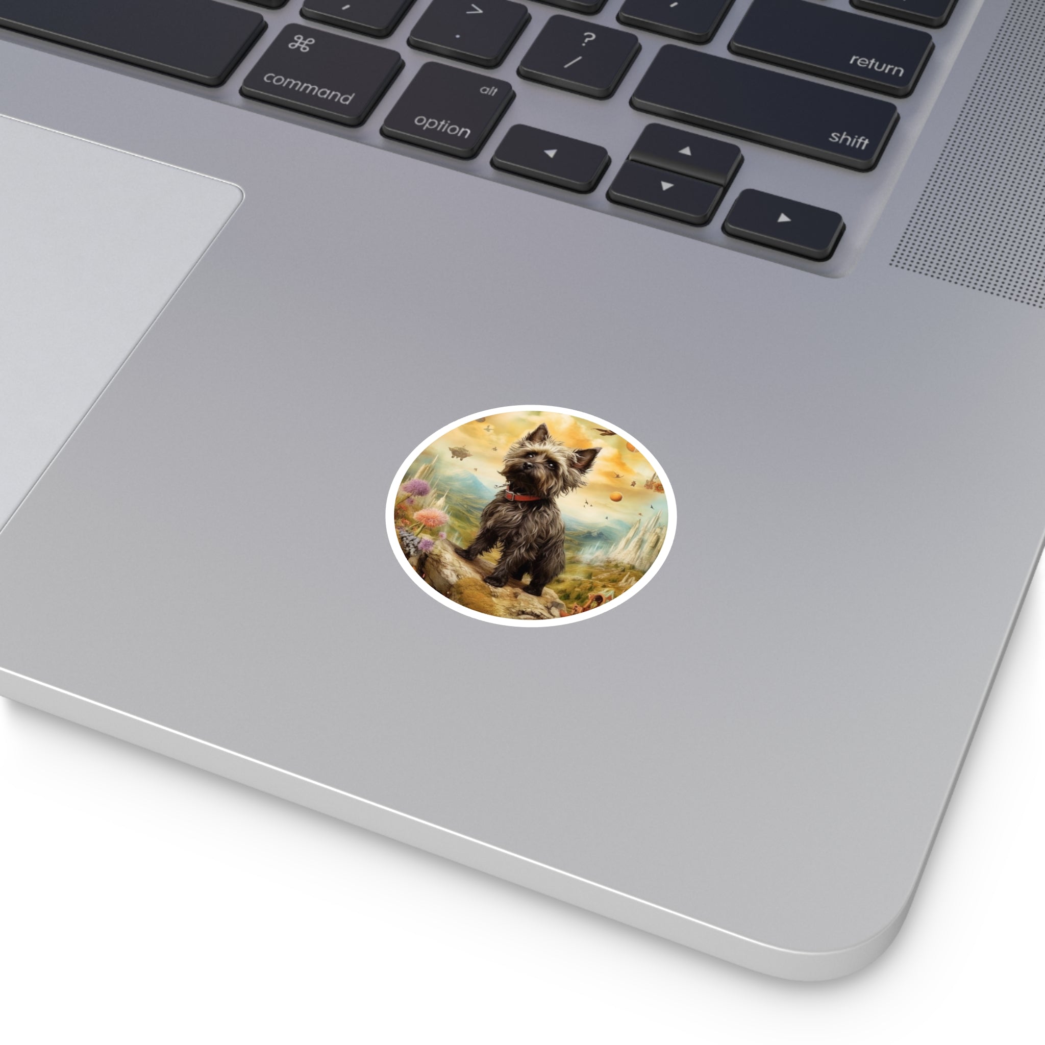 Cairn Terrier, Whimsical Sticker, Laptop Decal, Gift for Dog Lovers