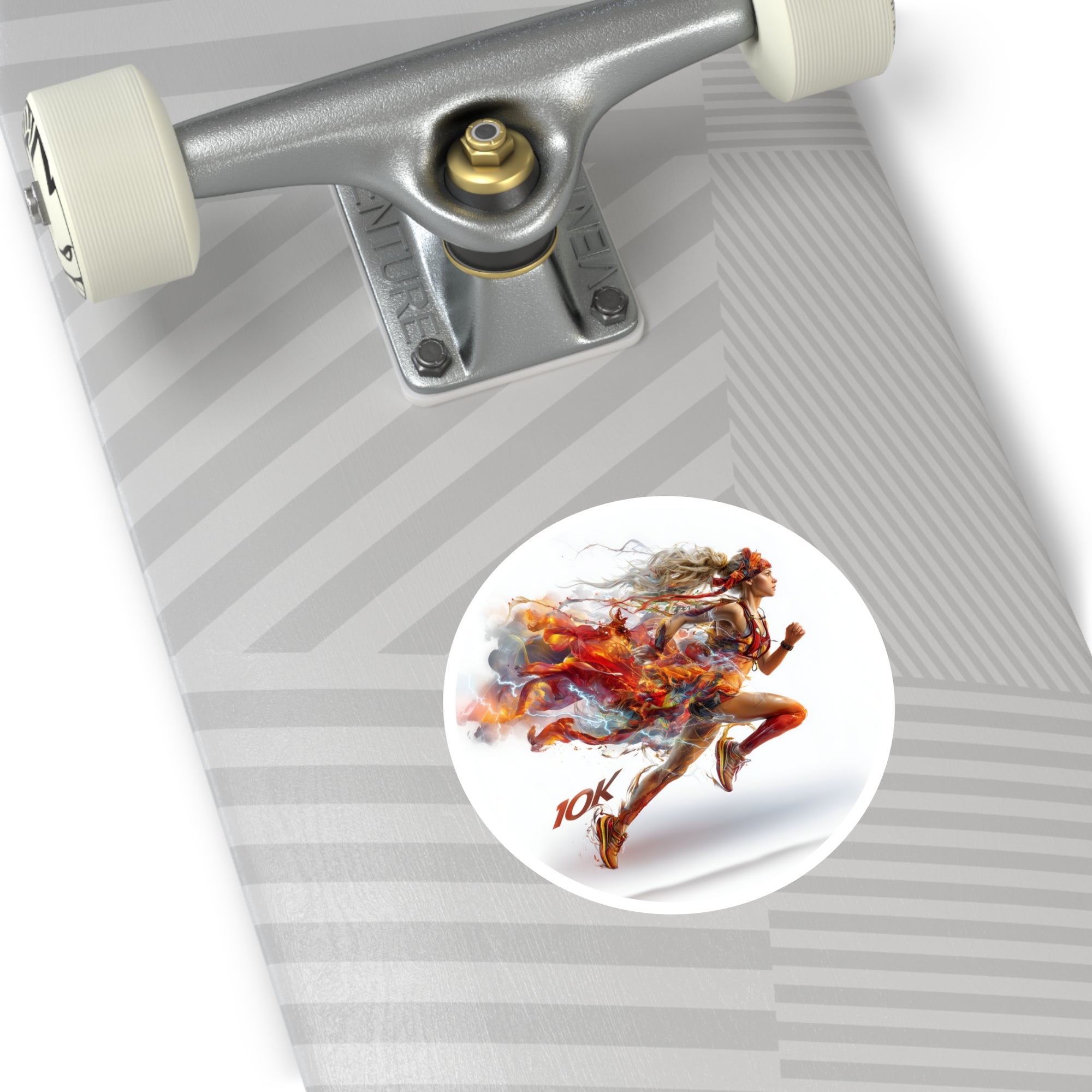 10K runner, dynamic fitness Sticker, workout gear, race motivation