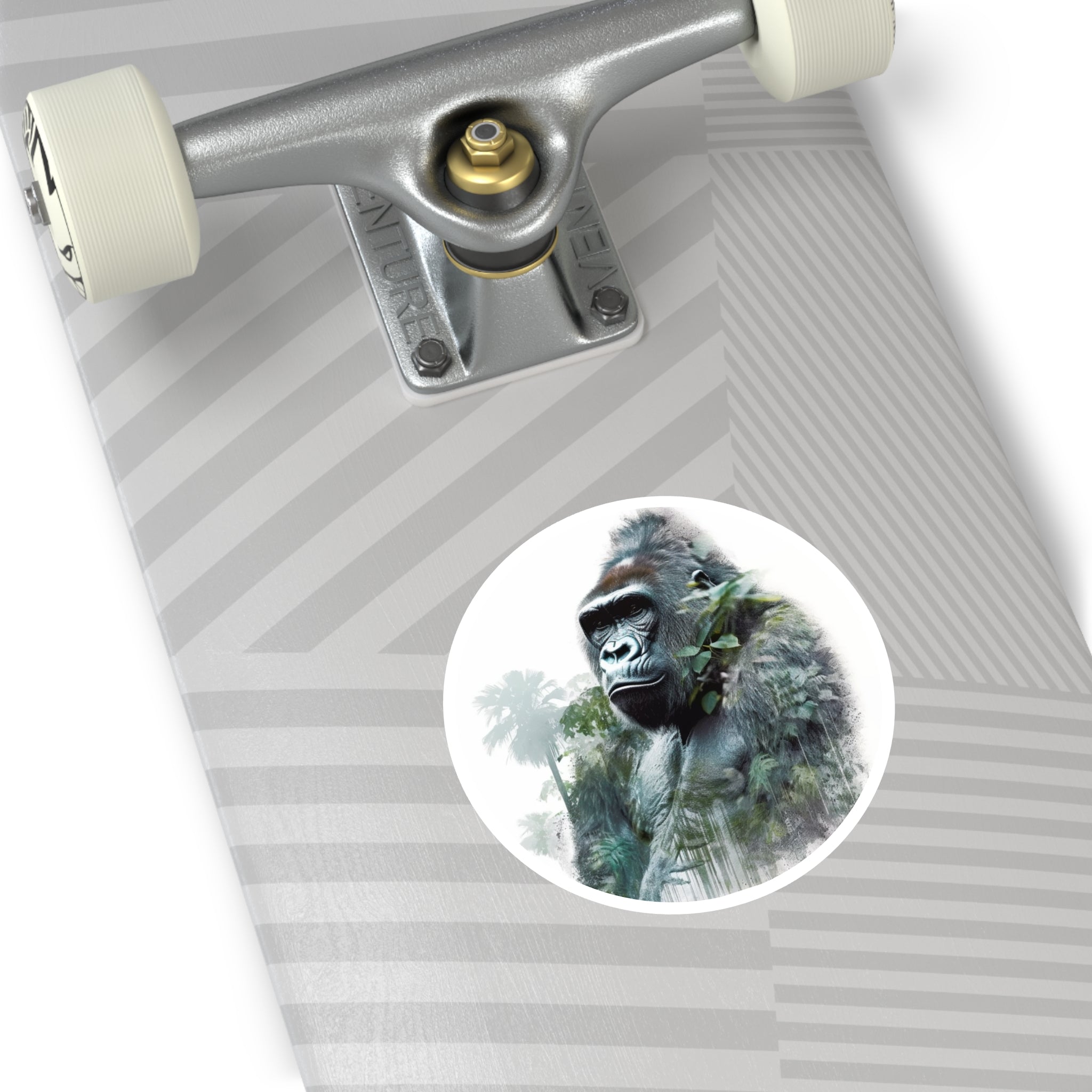 Gorilla Rainforest Sticker, Wildlife Art, Jungle Theme, Conservation Gift