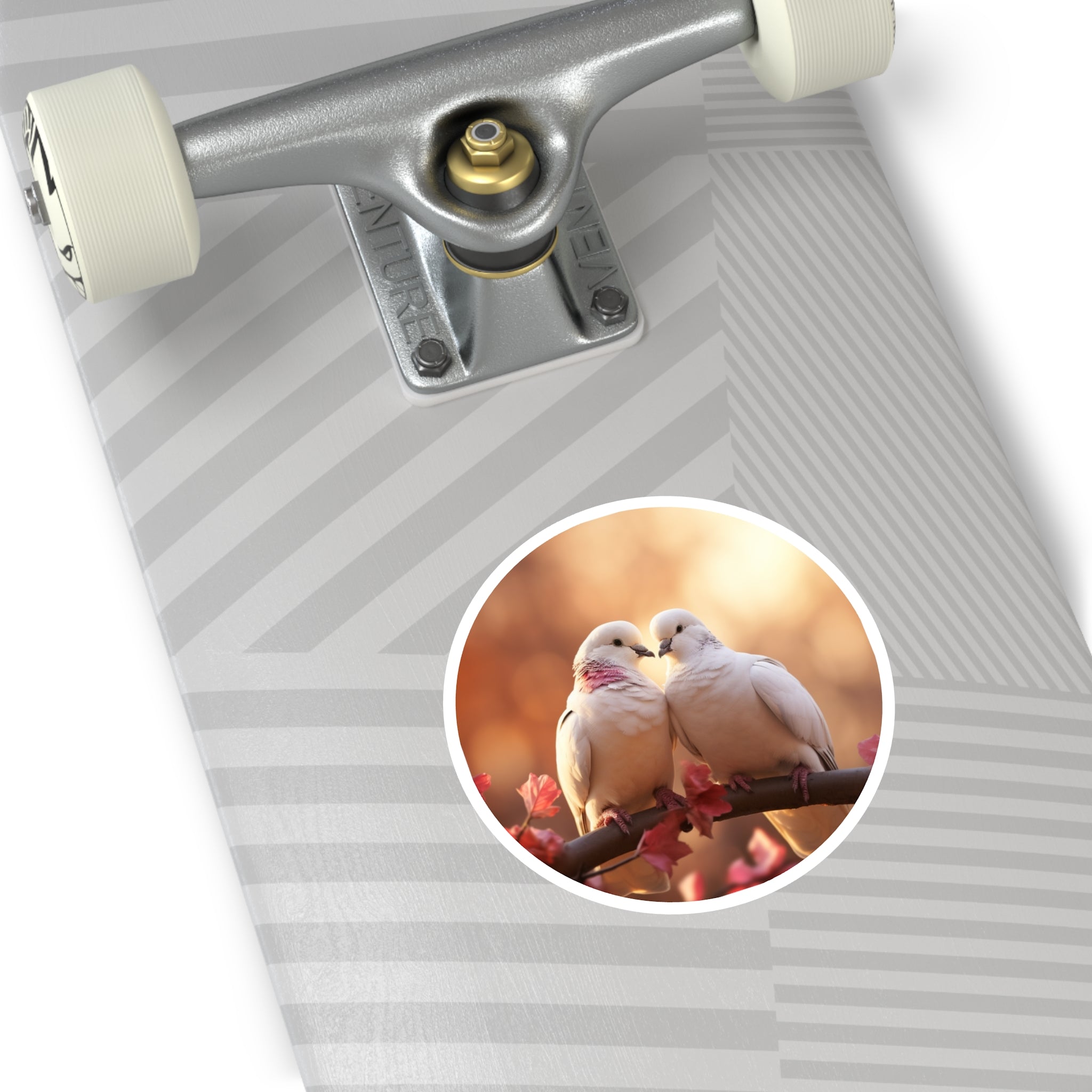 Love Doves, Peace Bird Sticker, Romantic Art, Serene Gift