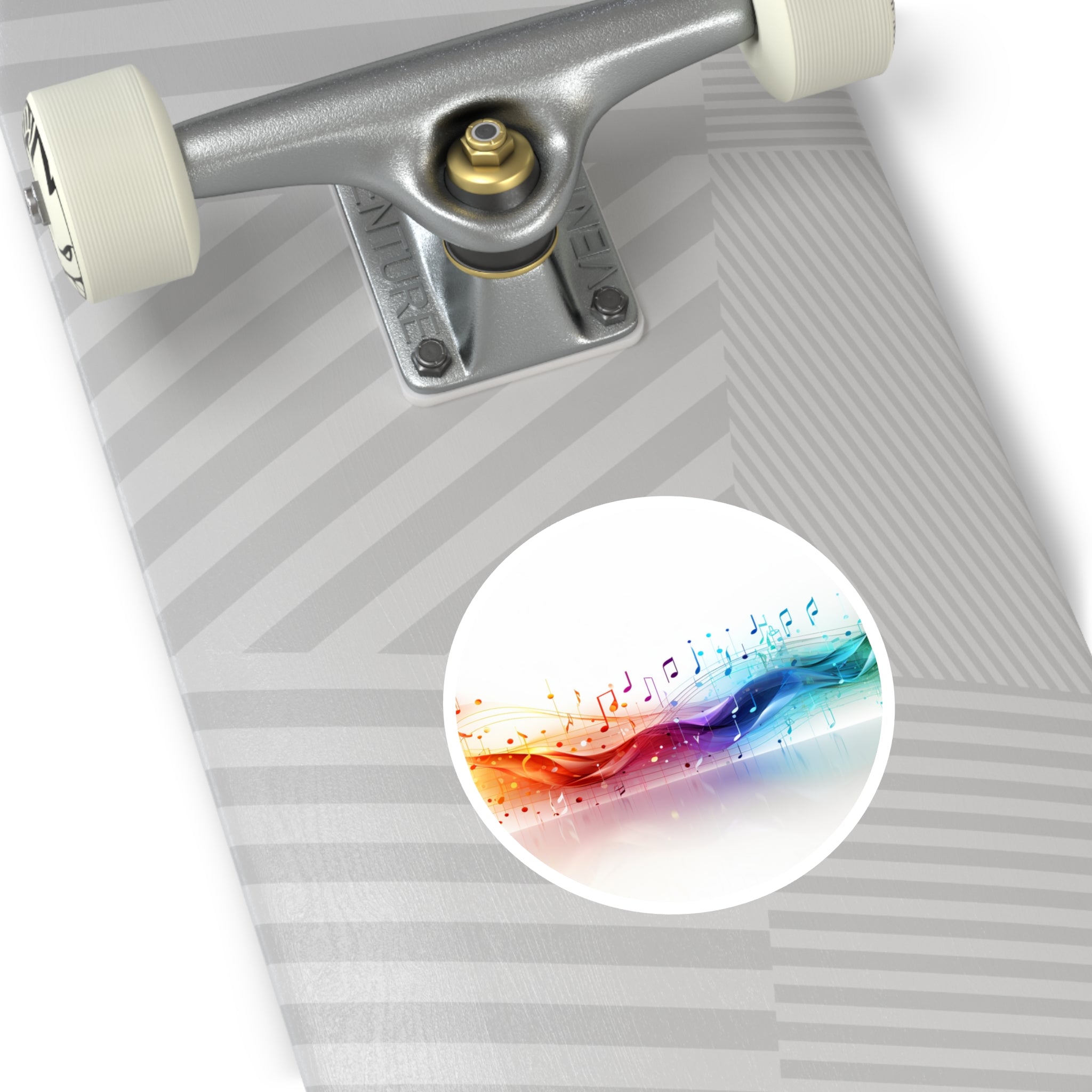 Colorful Music Flow Sticker, Abstract Notes Design, Artistic Soundwave Art, Joyful Gift