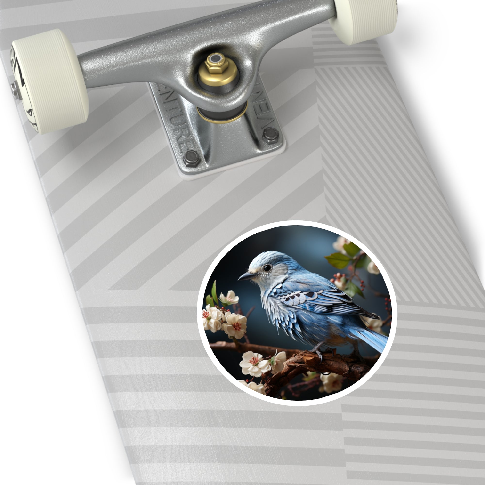 Blue-Gray Tanager Sticker, Soft Pastel Tone, Nature Art, Peaceful Design, Bird Lovers