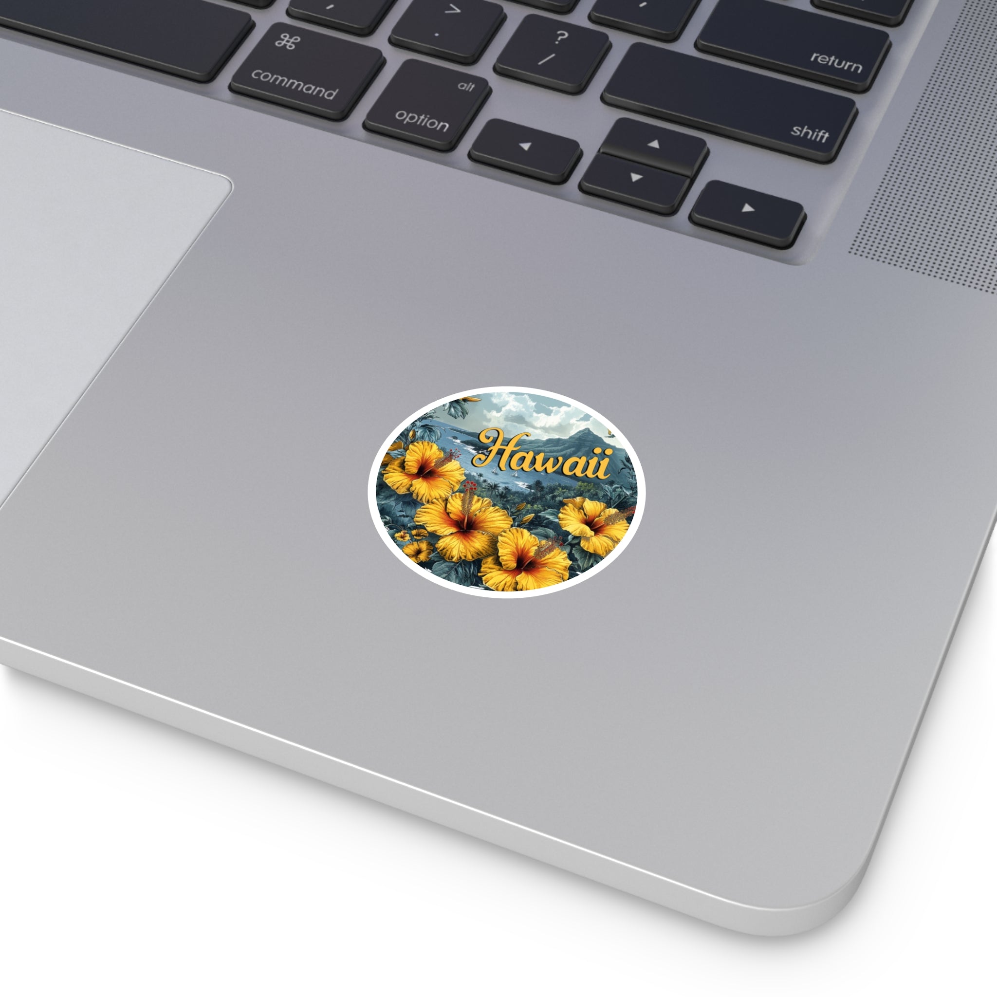 Hawaii Hibiscus, Tropical Flower Sticker, Laptop or Water Bottle, Island Vibes