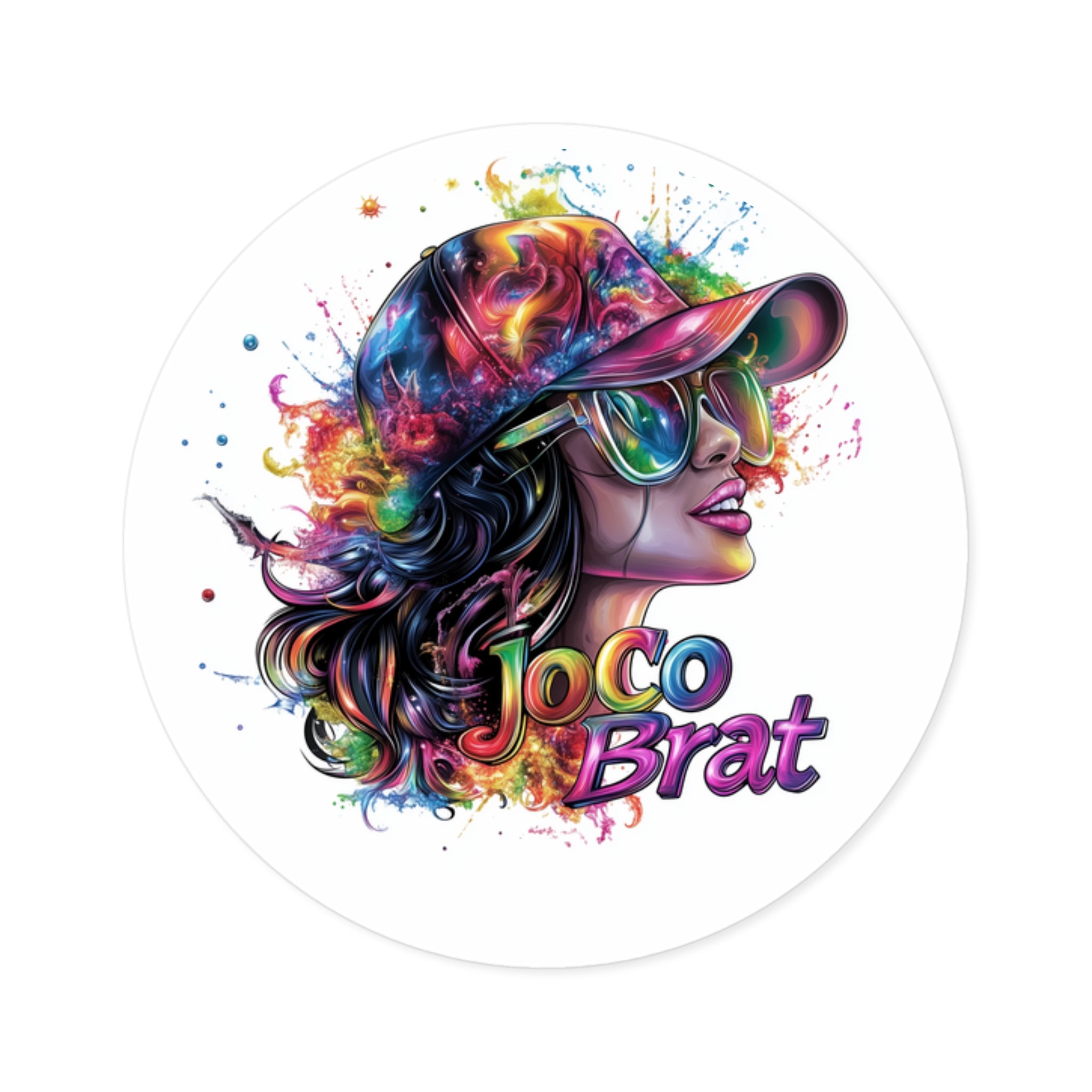 JoCo Brat Sticker, Bold Text Art, Kansas Design, Fun Local Gift