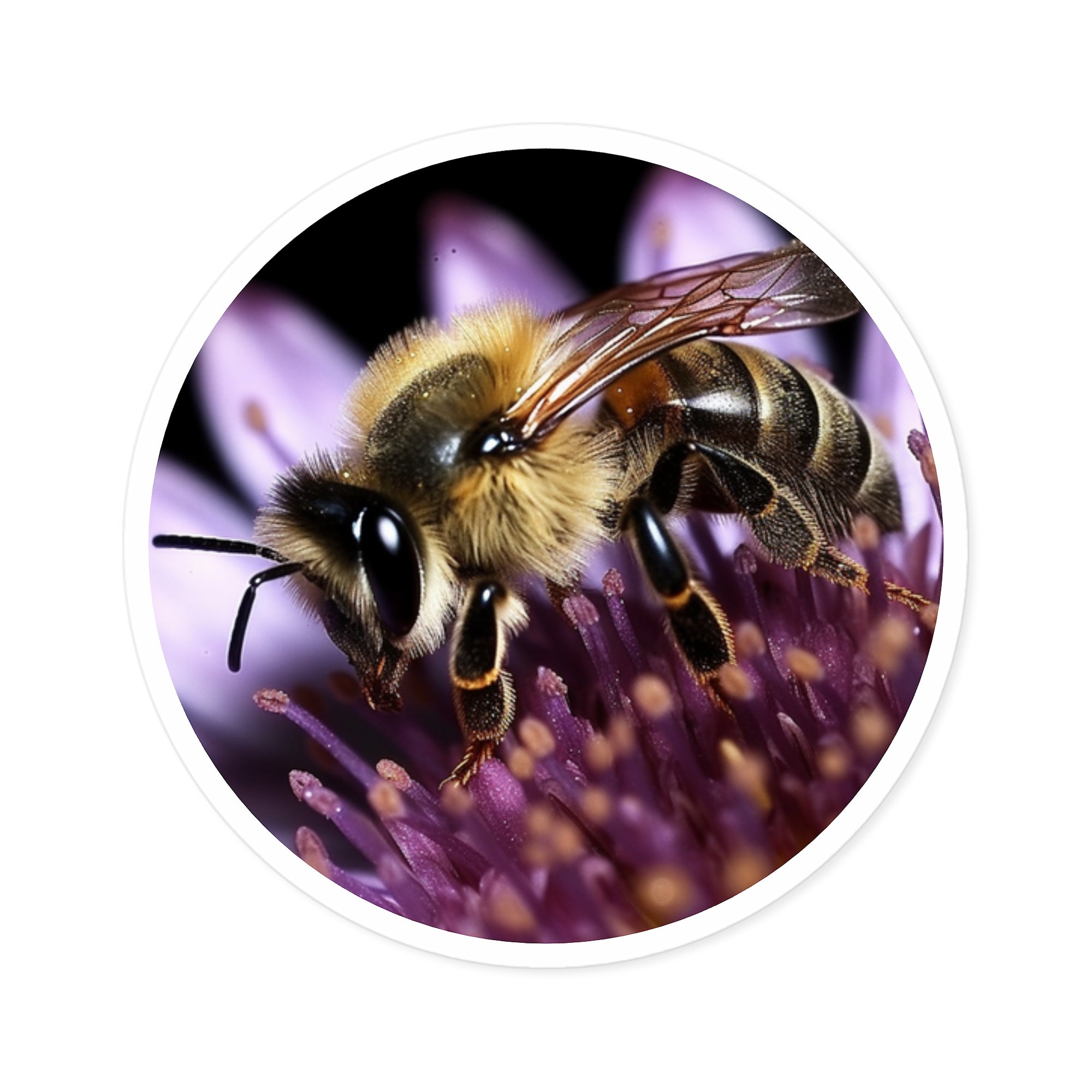 Honey Bee, Pollination Sticker, Laptop Decal, Nature Inspired Gift