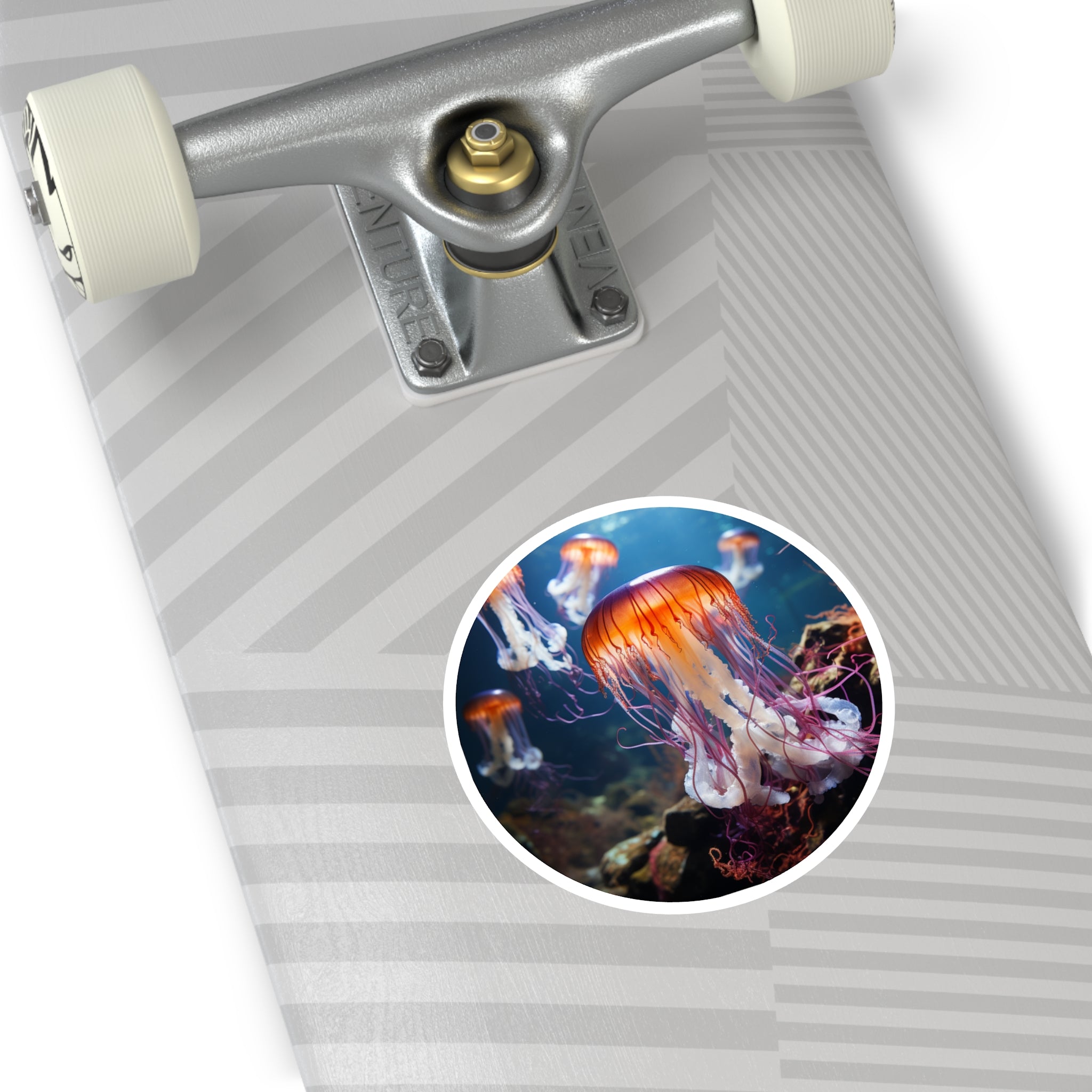 Ocean Jellyfish, Underwater Sticker, Sea Life Art, Marine Decor