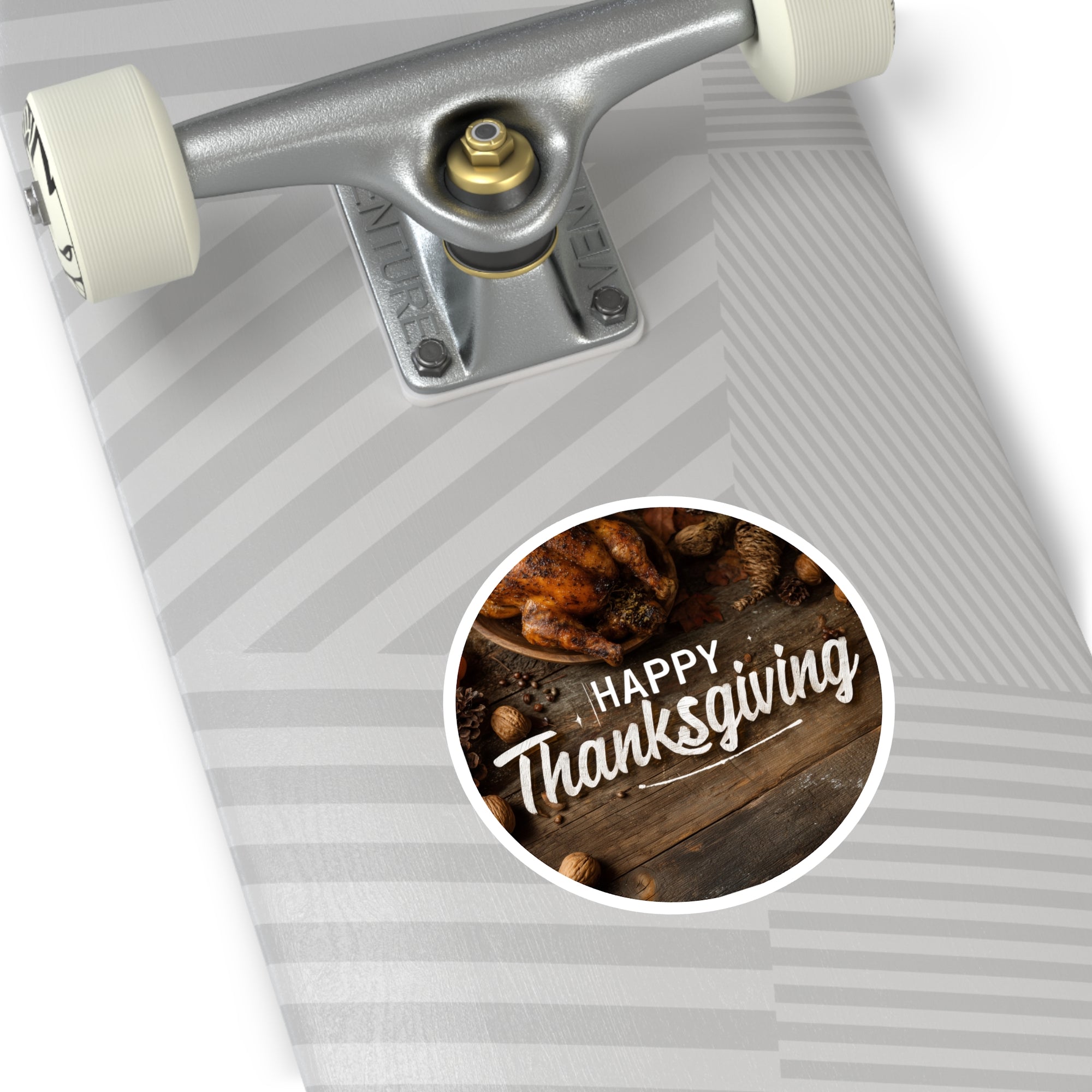 Happy Thanksgiving Sticker, Rustic Feast Art, Cozy Autumn Design, Holiday Gift