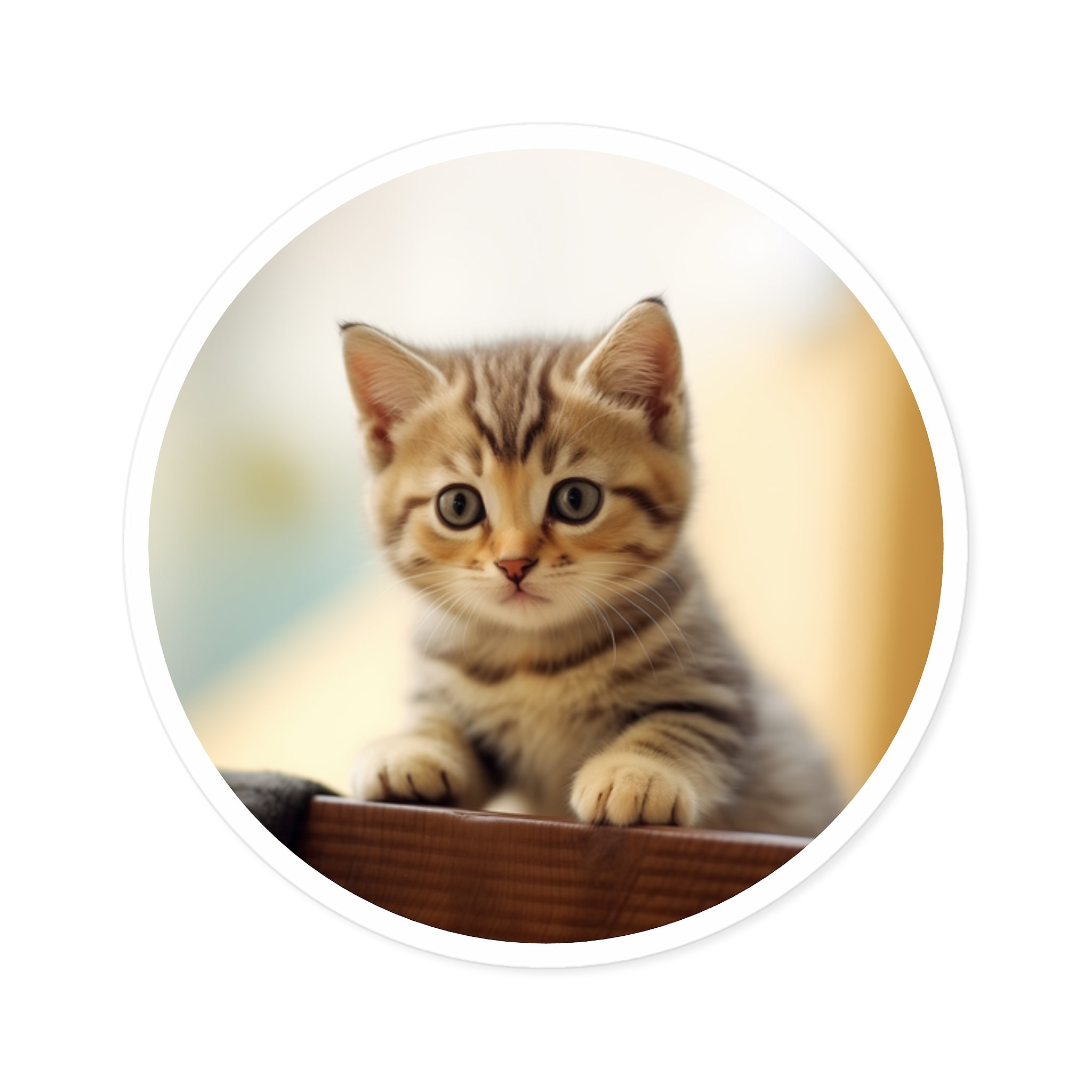 Exotic Kitten, Cute Pet Sticker, Soft Art, Adorable Design