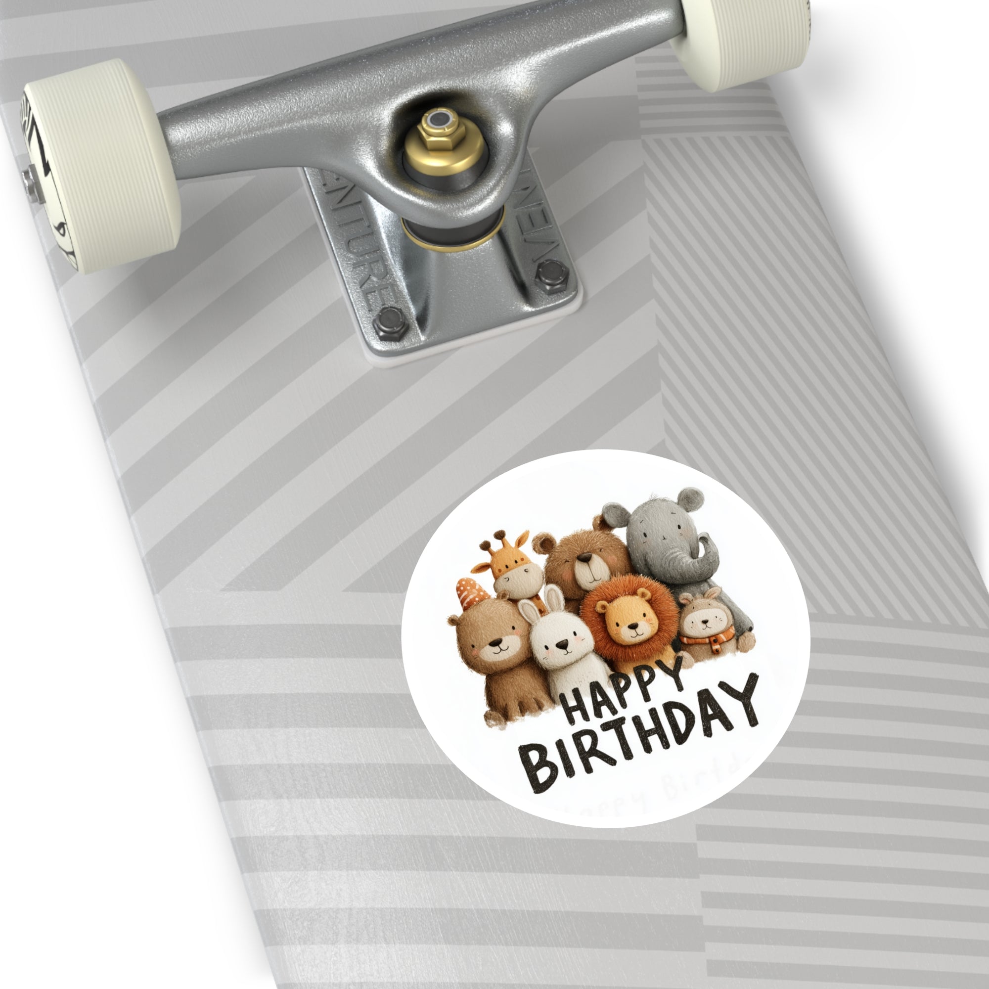 Happy Birthday Friends Sticker, Animal Party Art, Cute Celebration Design, Playful Aesthetic