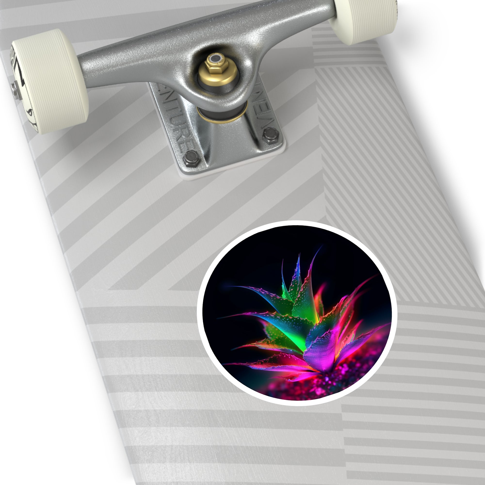 Rainbow Aloe Plant, Fantasy Nature Sticker, Laptop Decoration, Plant Lover Gift