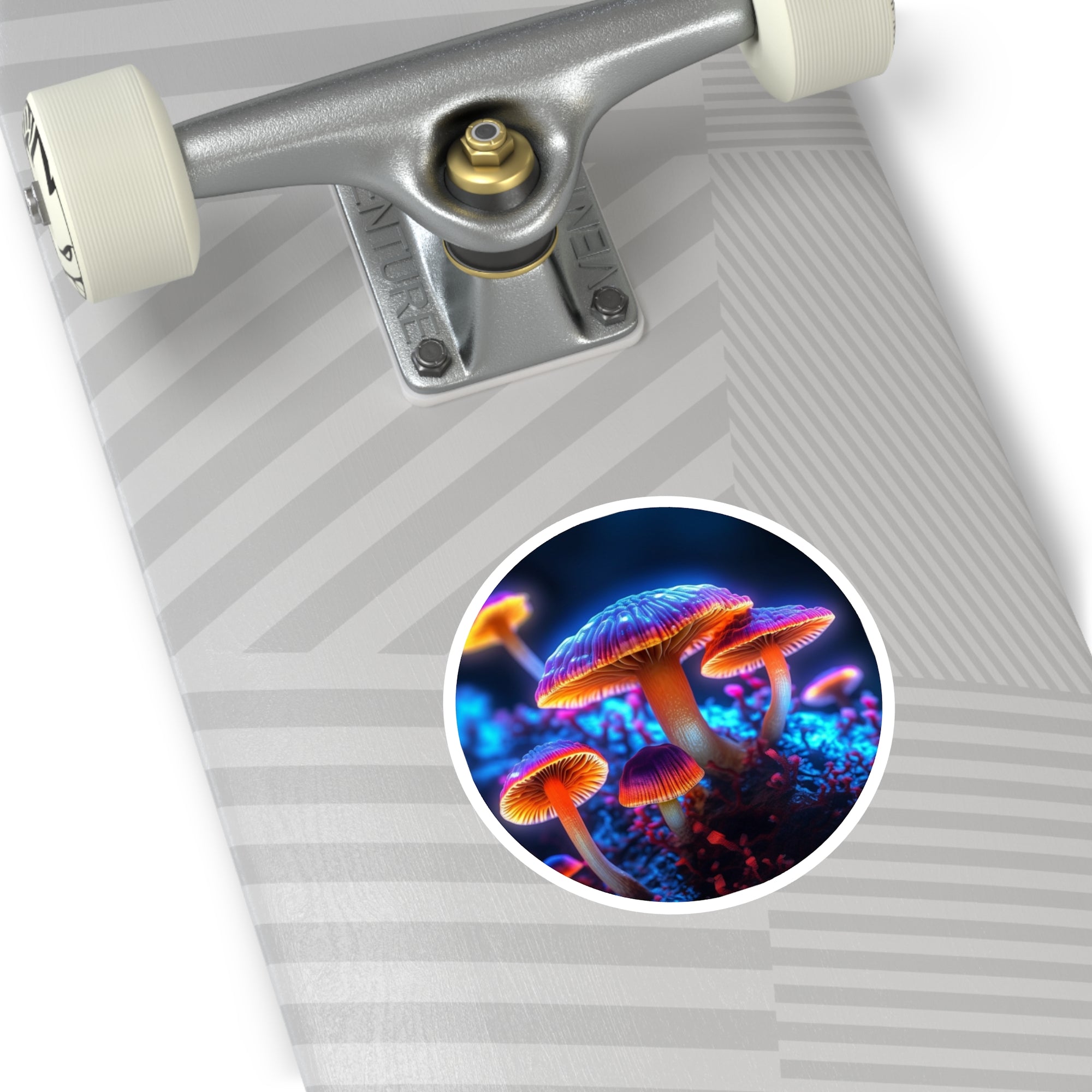 Mushroom Lights, Nature Art Sticker, Forest Decor, Unique Gift