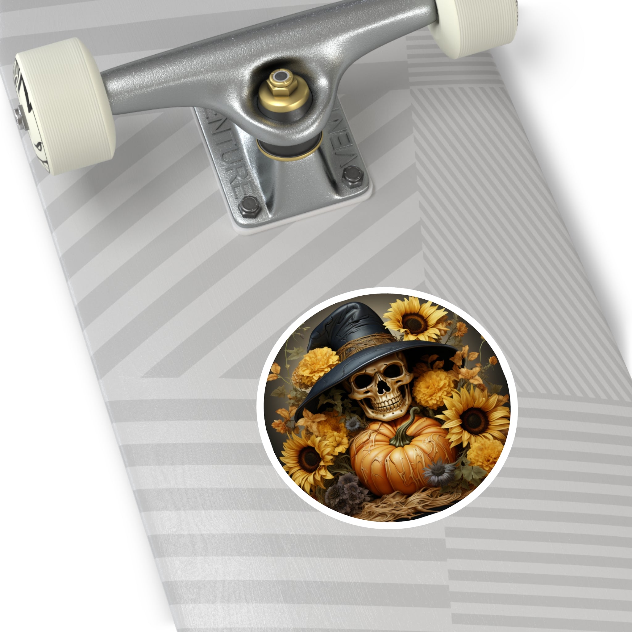 Halloween Skull Sticker, Pumpkin Witch Hat Design, Fall Floral Art, Dark Aesthetic