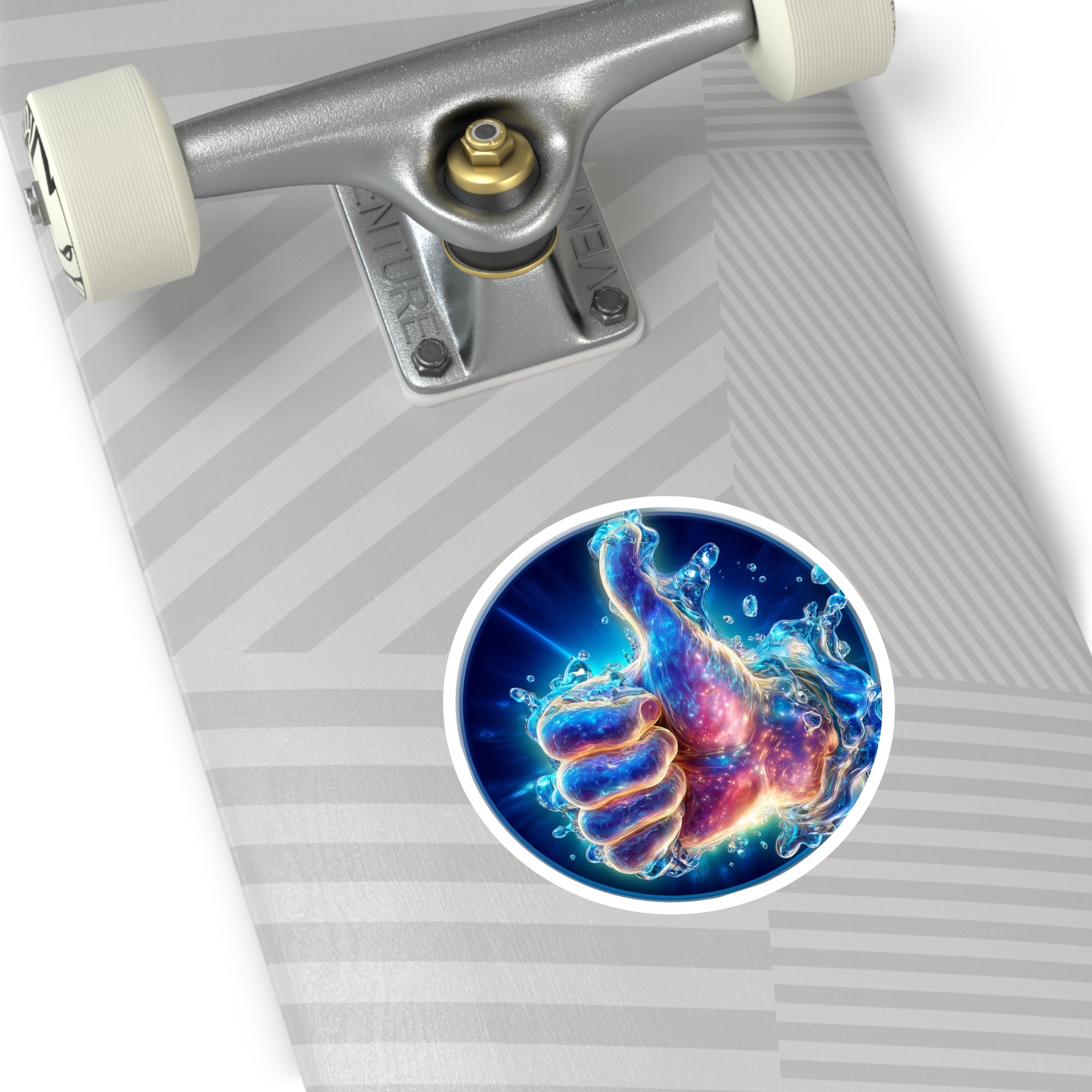 Cosmic Thumbs Up, Galaxy Vinyl Sticker, Positive Design, Fun Laptop or Bottle Art