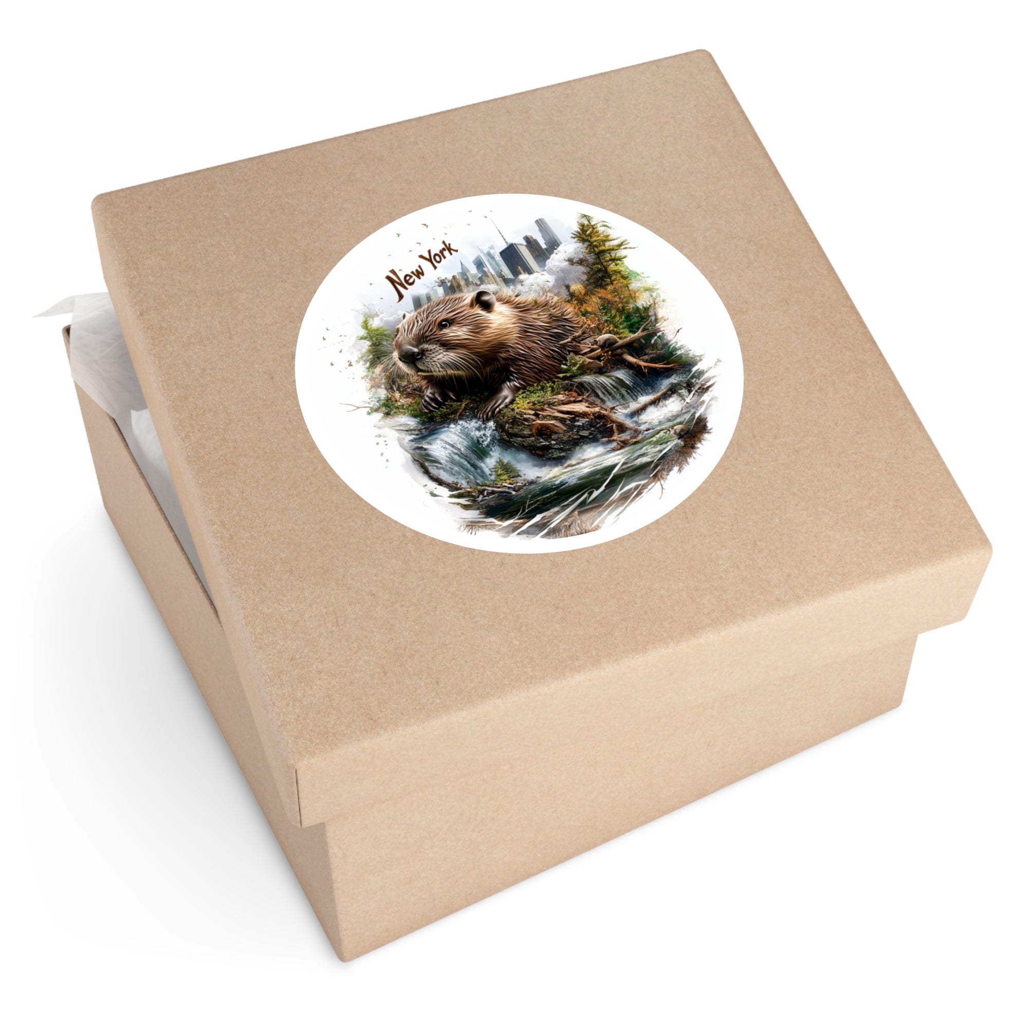 New York Beaver Falls, Nature and City Sticker, Laptop or Water Bottle, State Art
