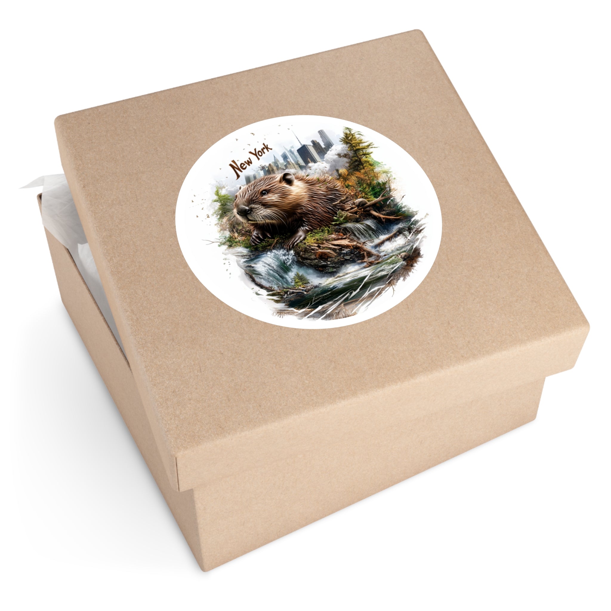 New York Beaver Falls, Nature and City Sticker, Laptop or Water Bottle, State Art