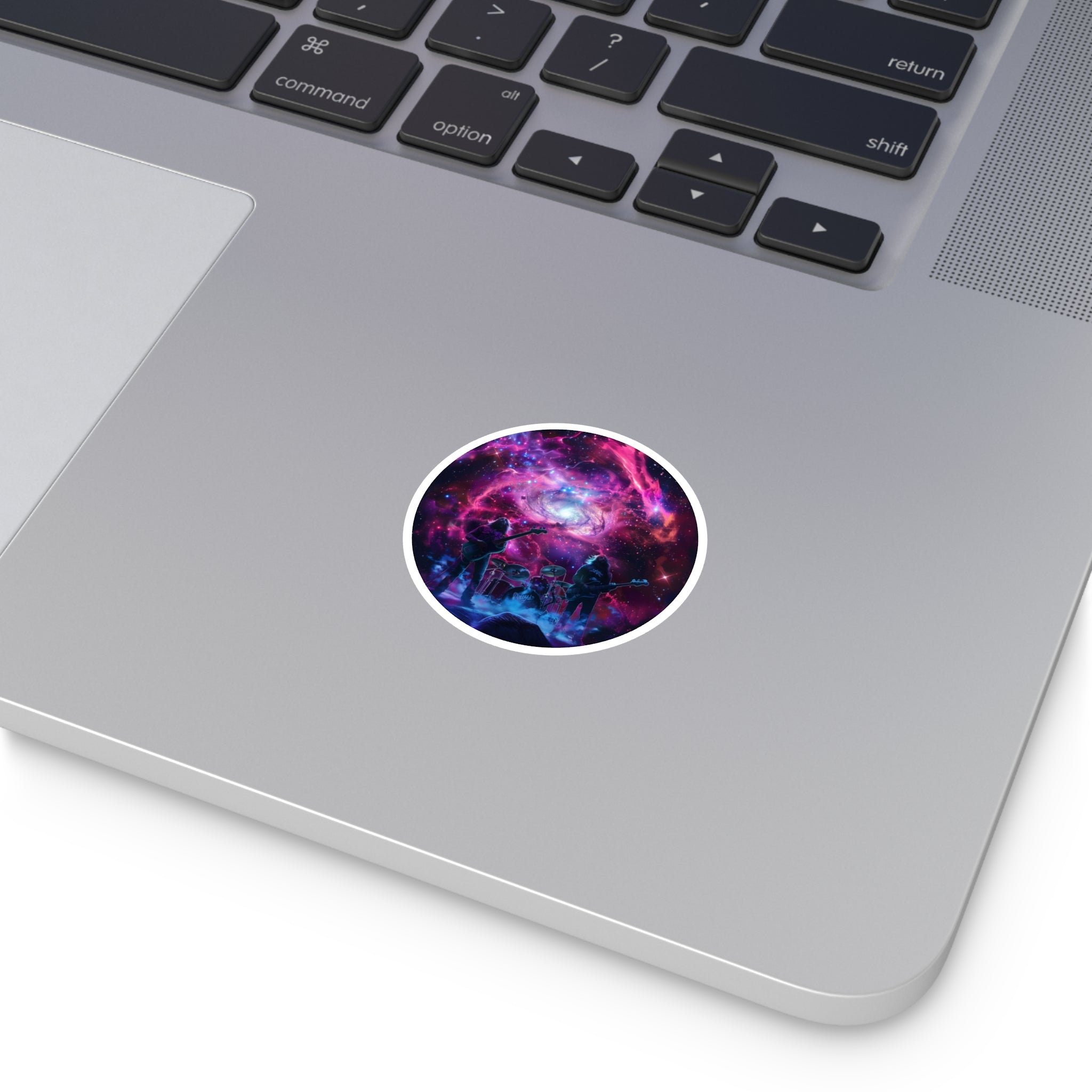 Cosmic Band, Psychedelic Music Sticker, Galaxy Art, Space Lovers Gift