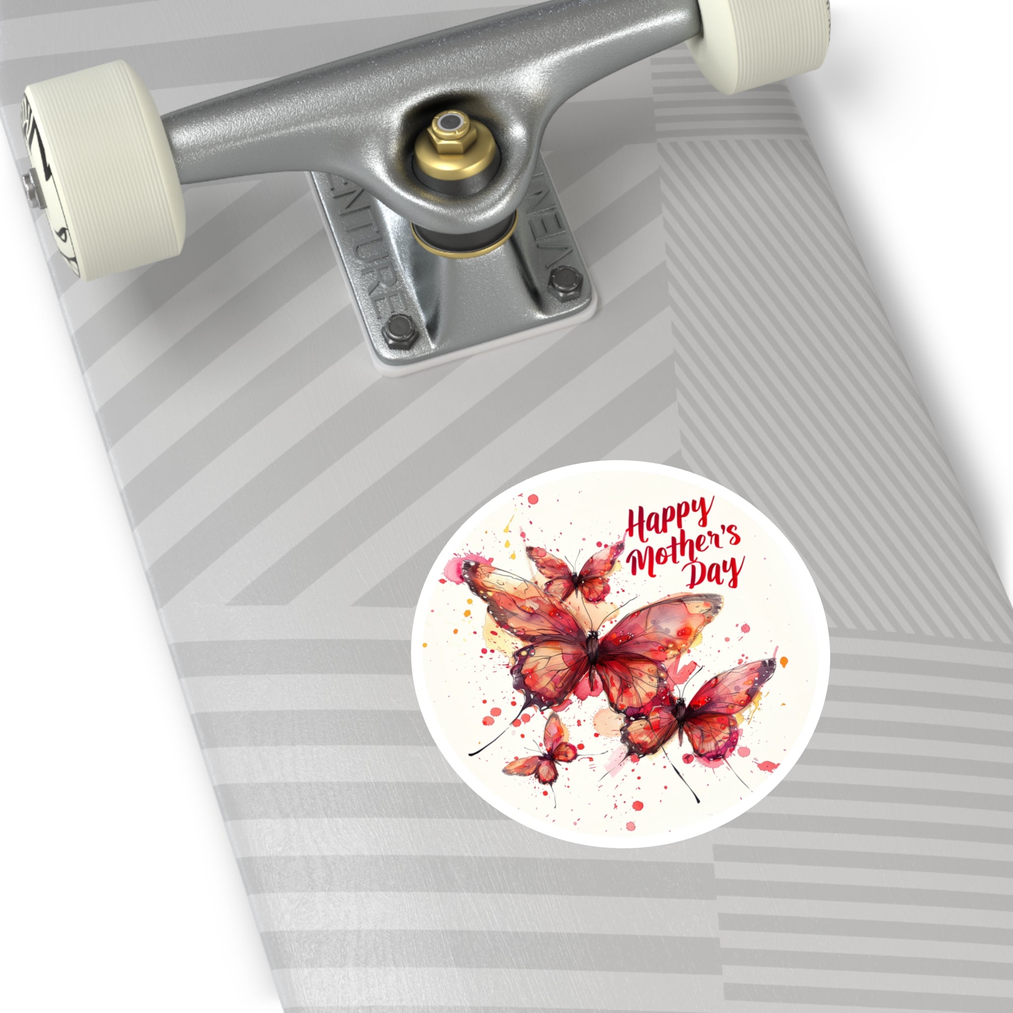 Happy Mother’s Day Sticker, Butterfly Art, Watercolor Design, Elegant Gift