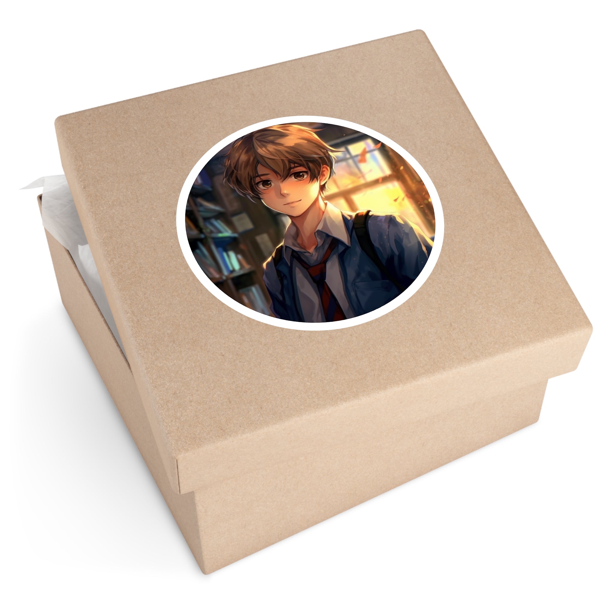 Anime Boy, Soft Art Sticker, Notebook Decor, Gift Idea