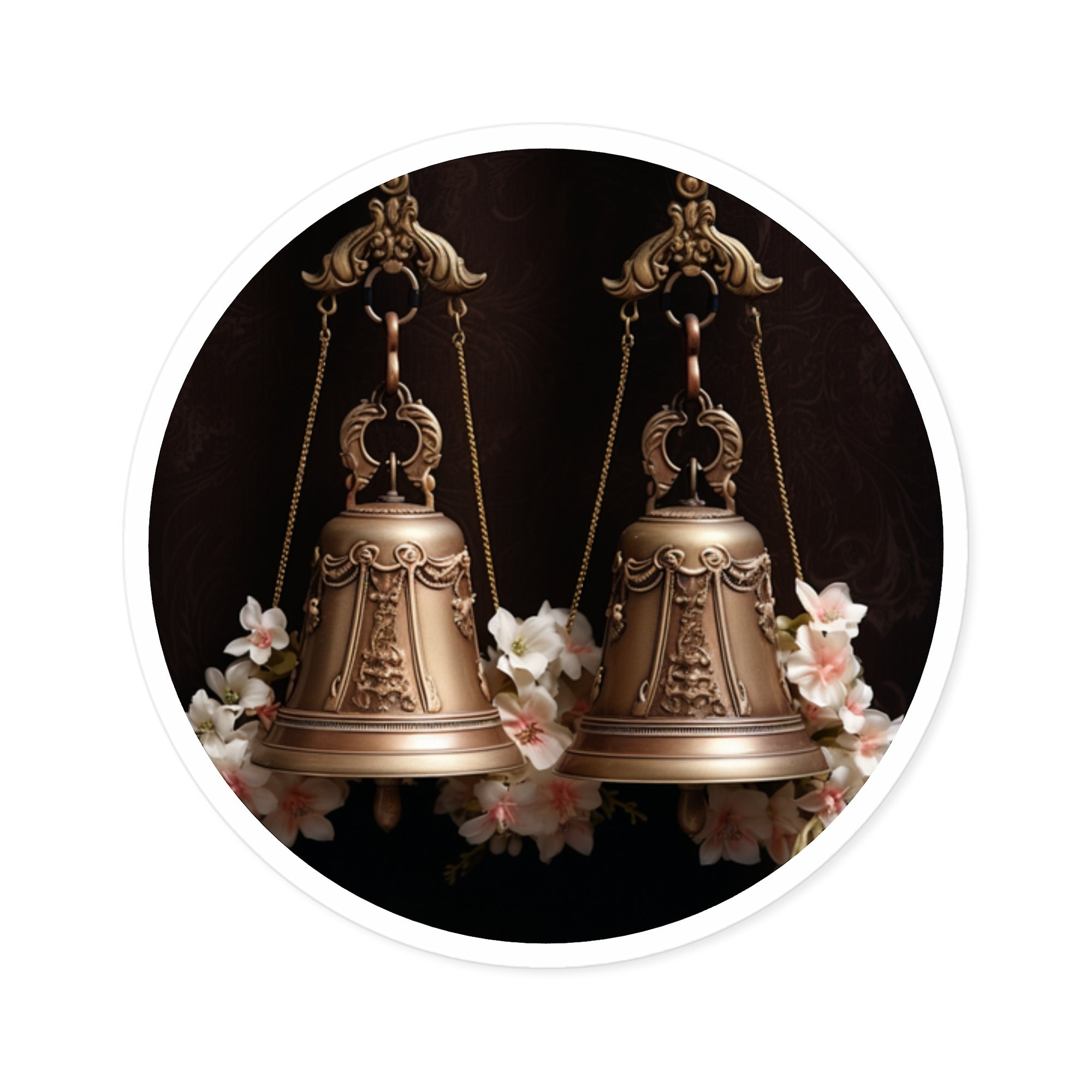 Wedding Bells, Classic Romance Sticker, Journal or Water Bottle, Love Gift