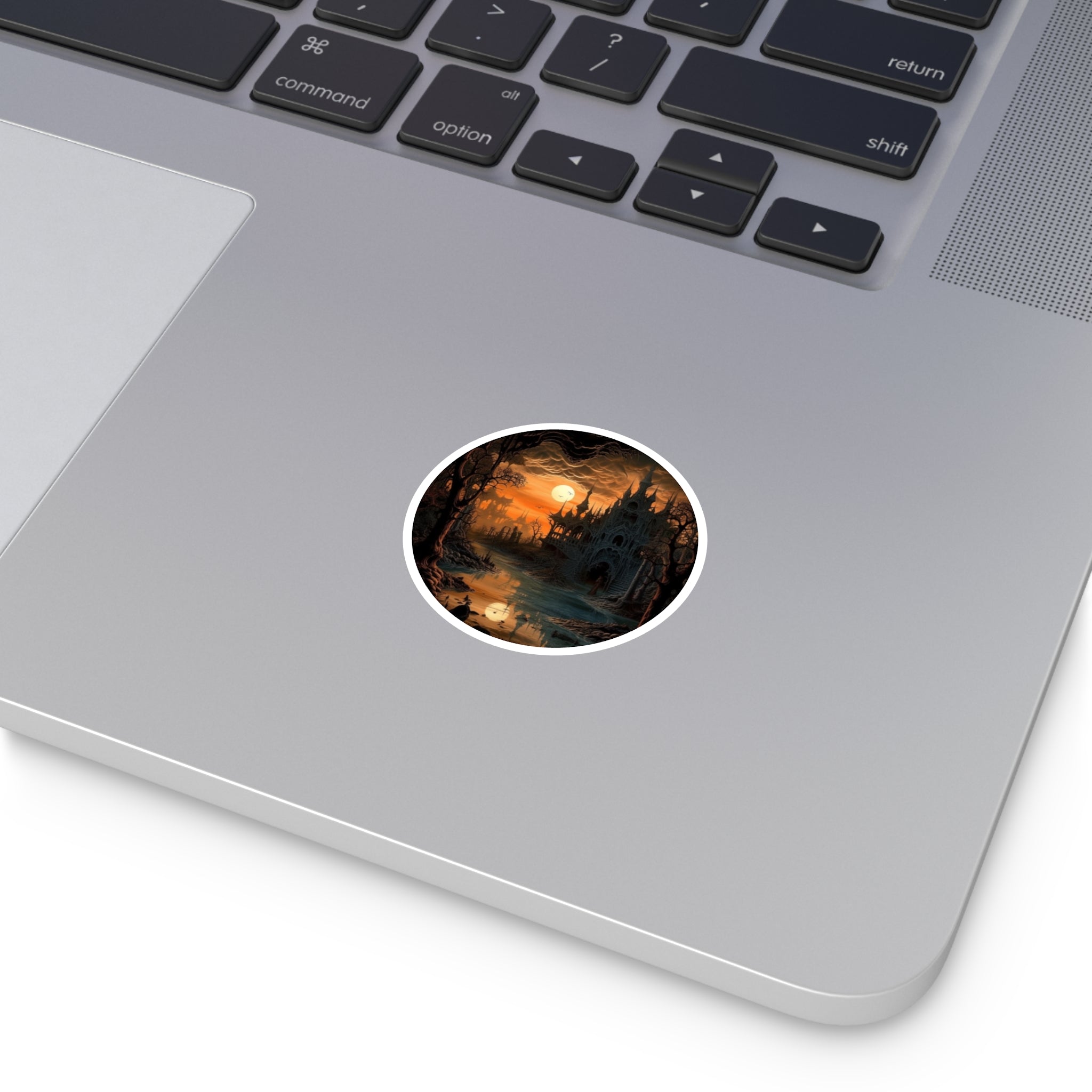 Fantasy Landscape Sticker, Surreal Art Style, Nature Decor