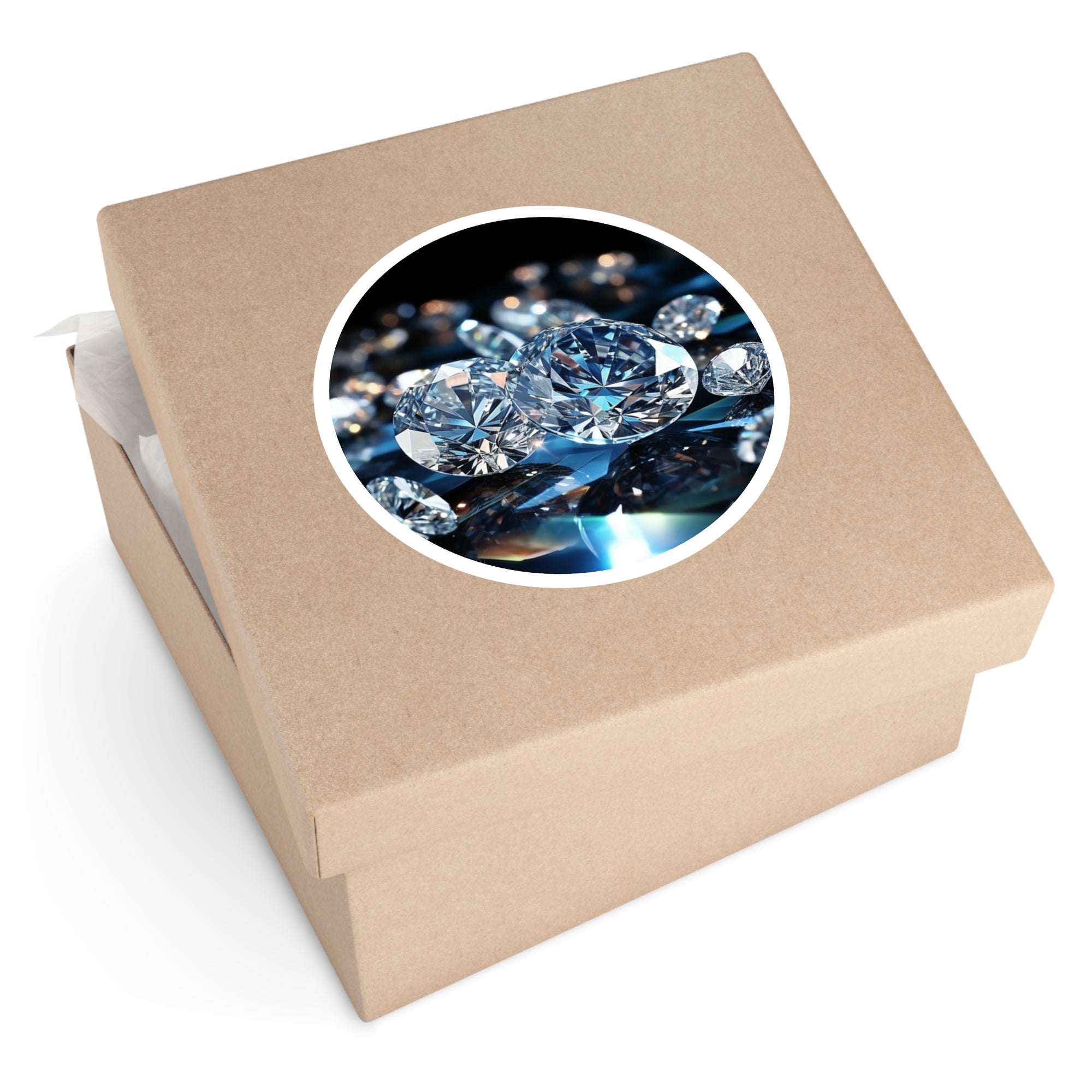 Diamond Cluster, Gemstone Sticker, Jewelry Art, Luxe Decor