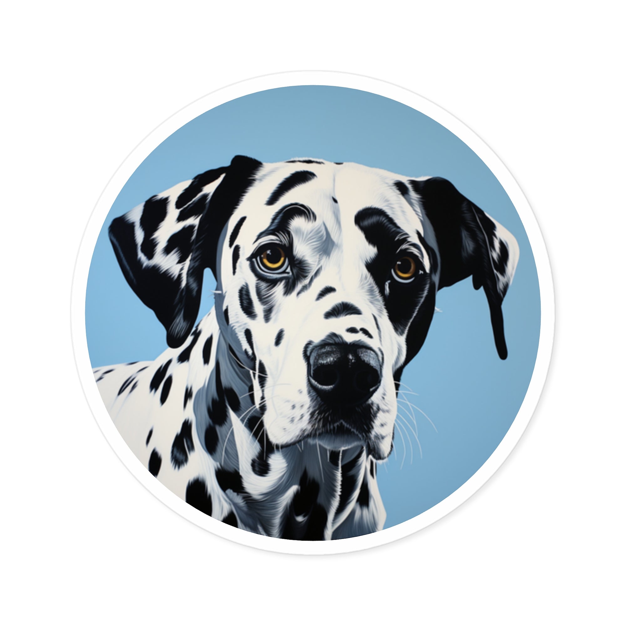 Dalmatian Dog Sticker, Black and White Pet Art, Modern Dog Design