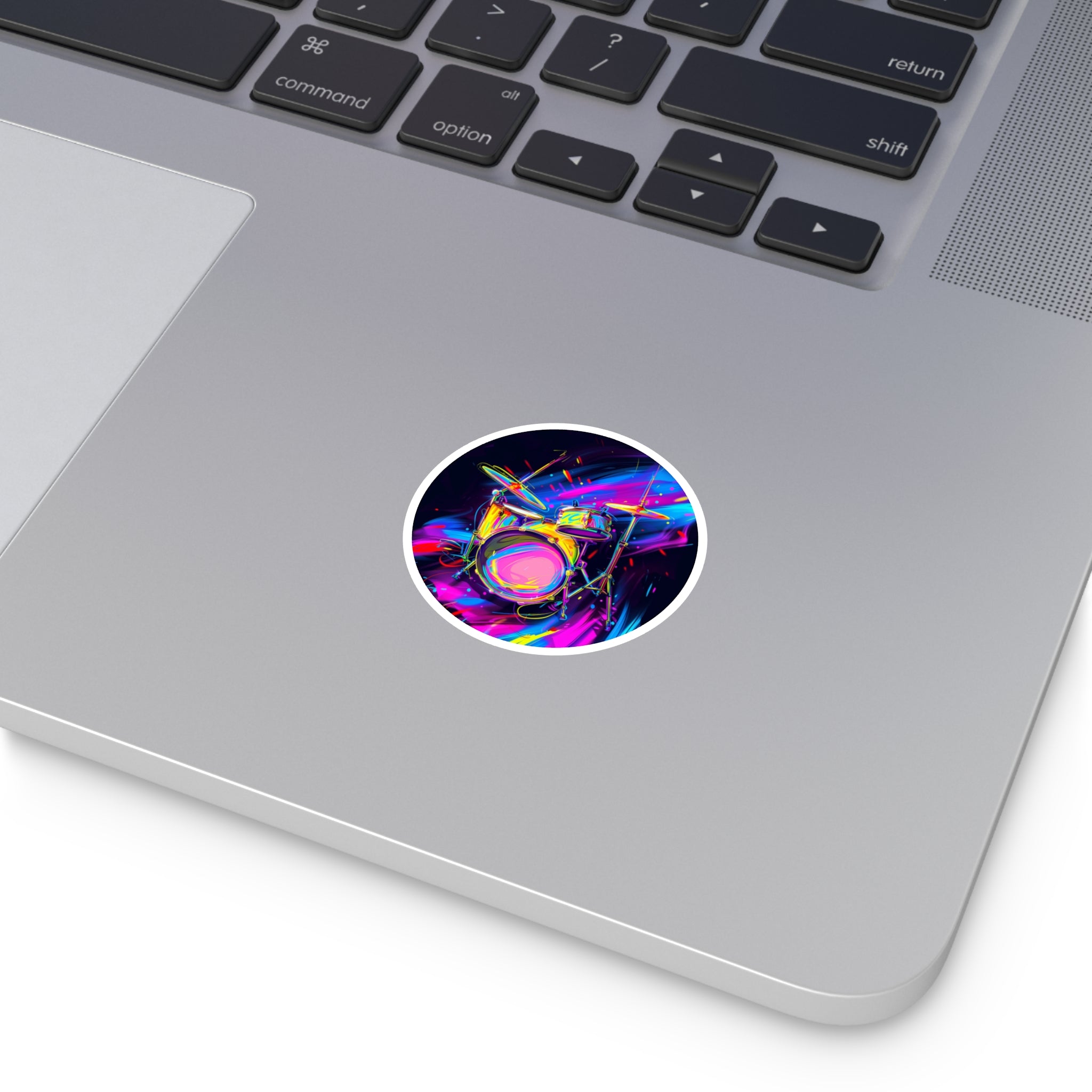 Cartoon Drums, Fun Art Sticker, Music Decor, Creative Gift