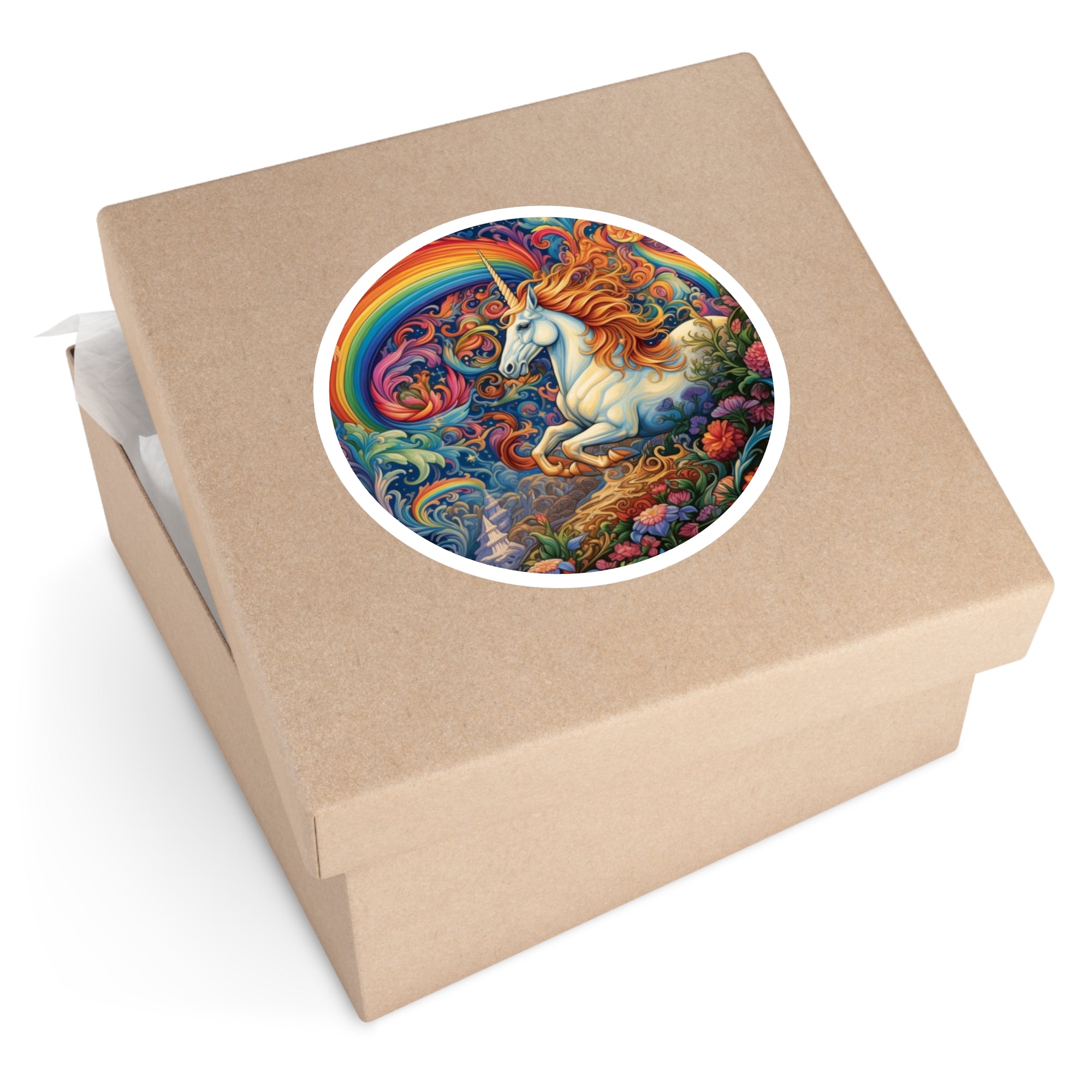Colorful Unicorn Sticker, Fantasy Art, Laptop Decor, Magical Gift