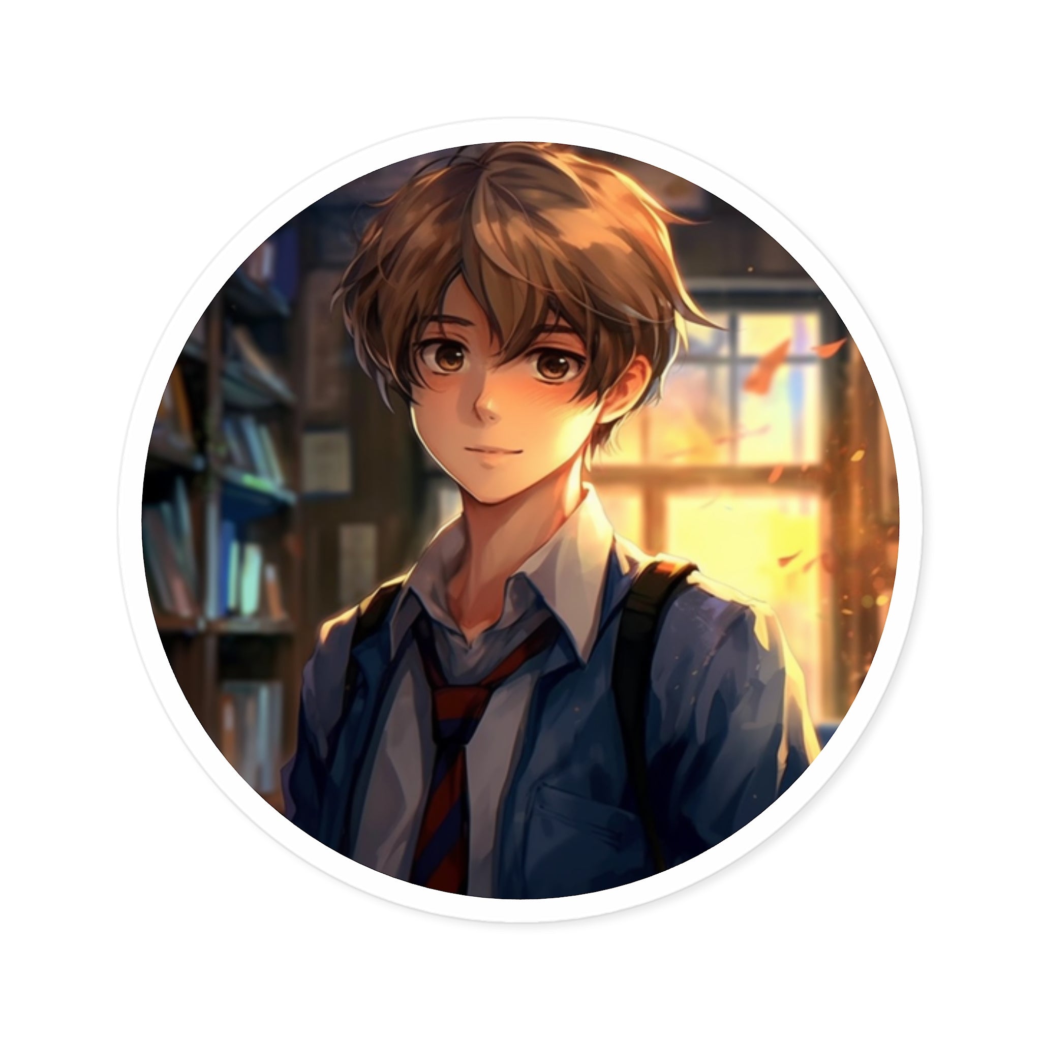 Anime Boy, Soft Art Sticker, Notebook Decor, Gift Idea