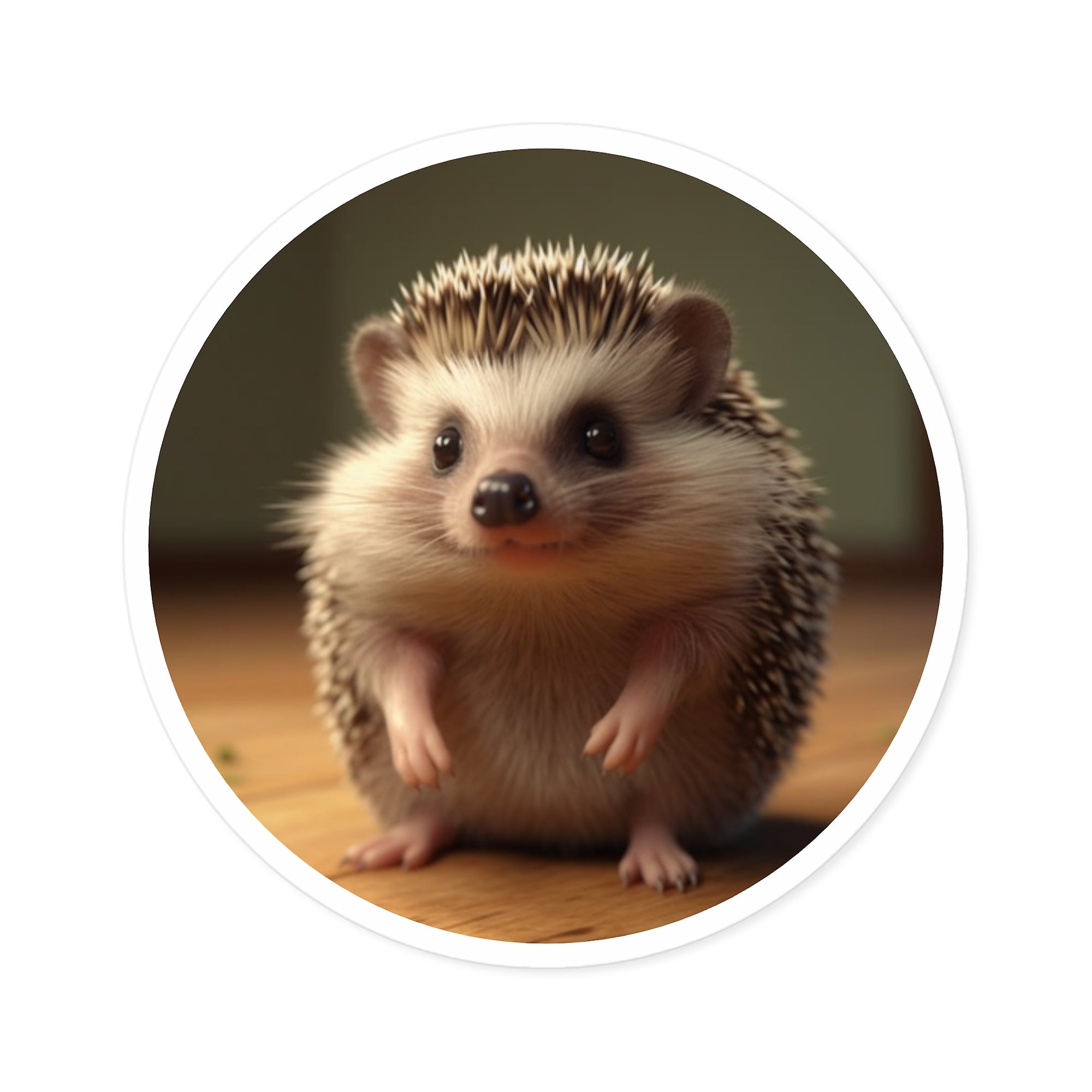 Adorable Hedgehog, Cute Animal Sticker, Nature Art, Playful Gift