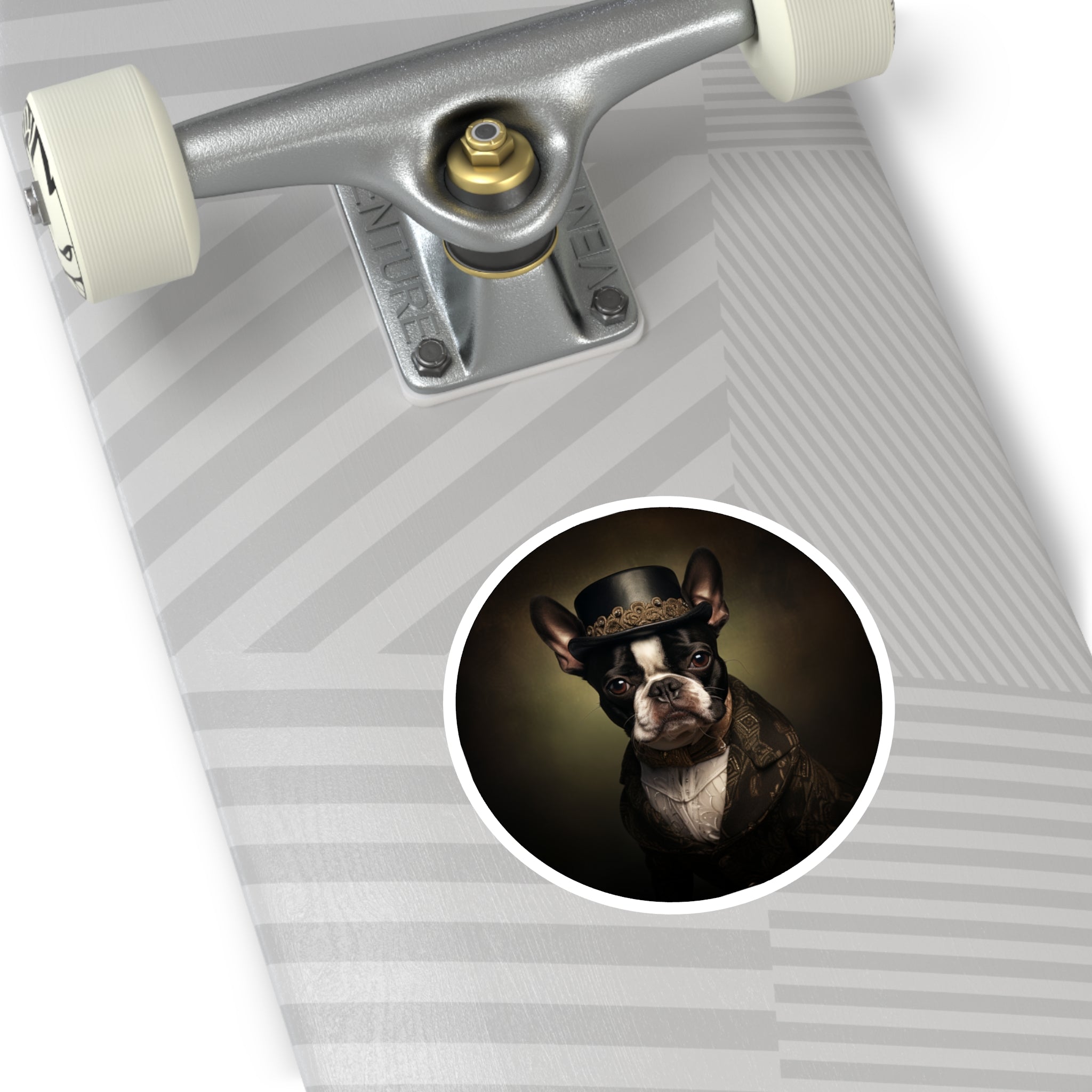 Boston Terrier, Gothic Sticker, Laptop Decal, Gift for Dog Lovers