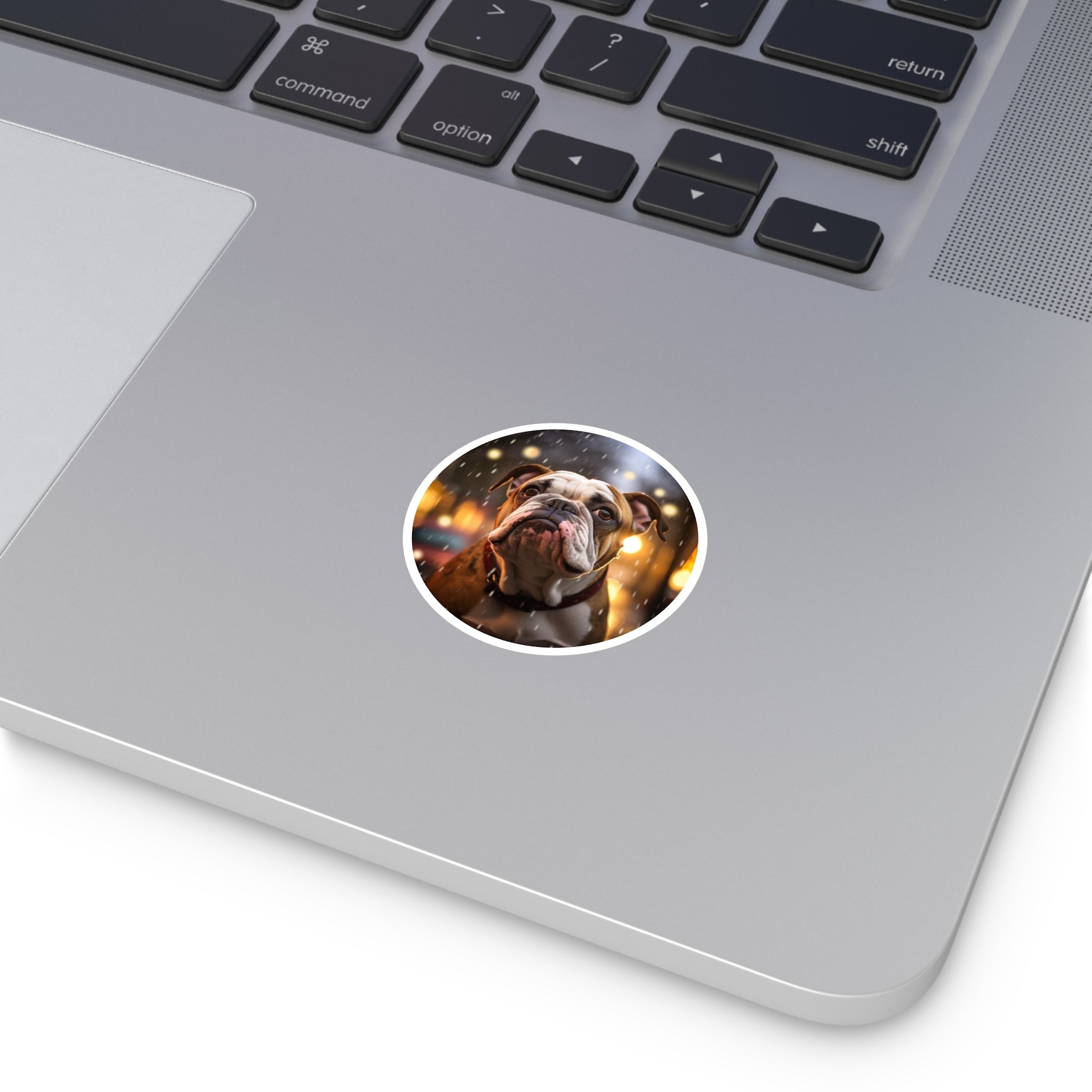 Bulldog Portrait, Soft Art Sticker, Notebook Decor, Pet Lover Gift