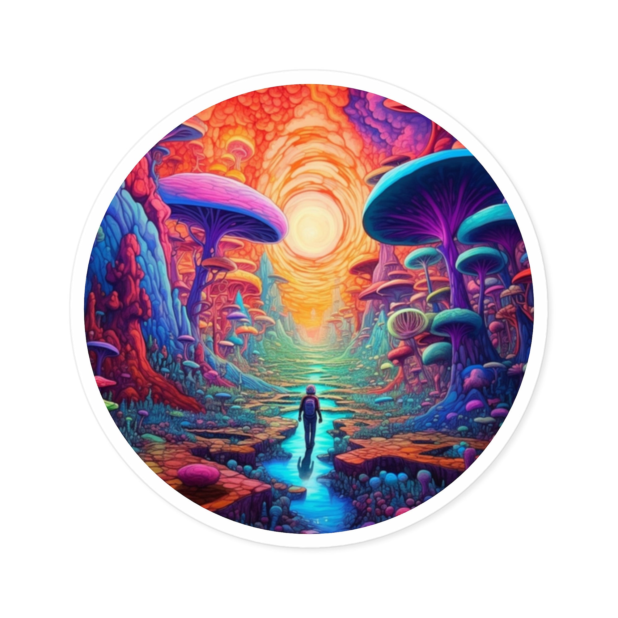 Alien Forest Path, Fantasy World Sticker, Explorer Vibe, Adventure Gift