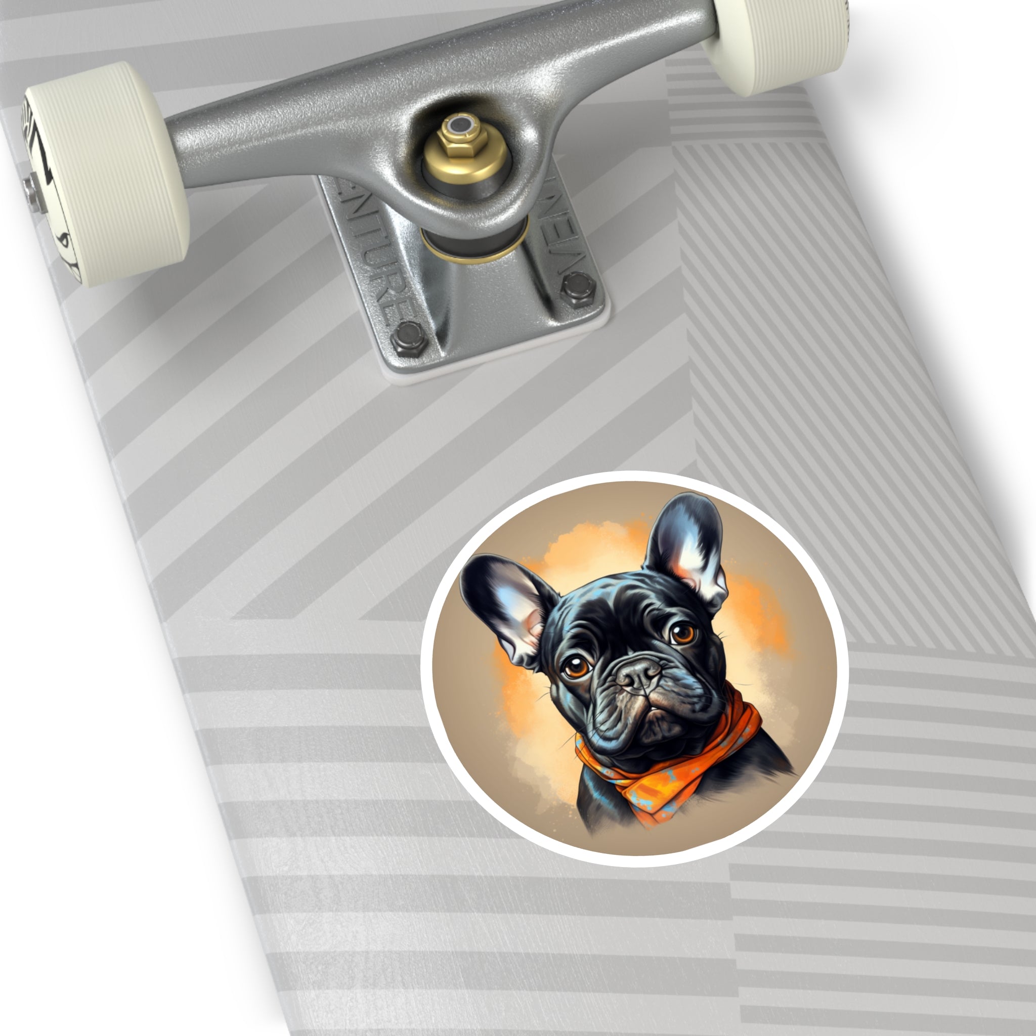 French Bulldog Sticker, Artistic Pet Design, Colorful Portrait, Dog Lover Gift