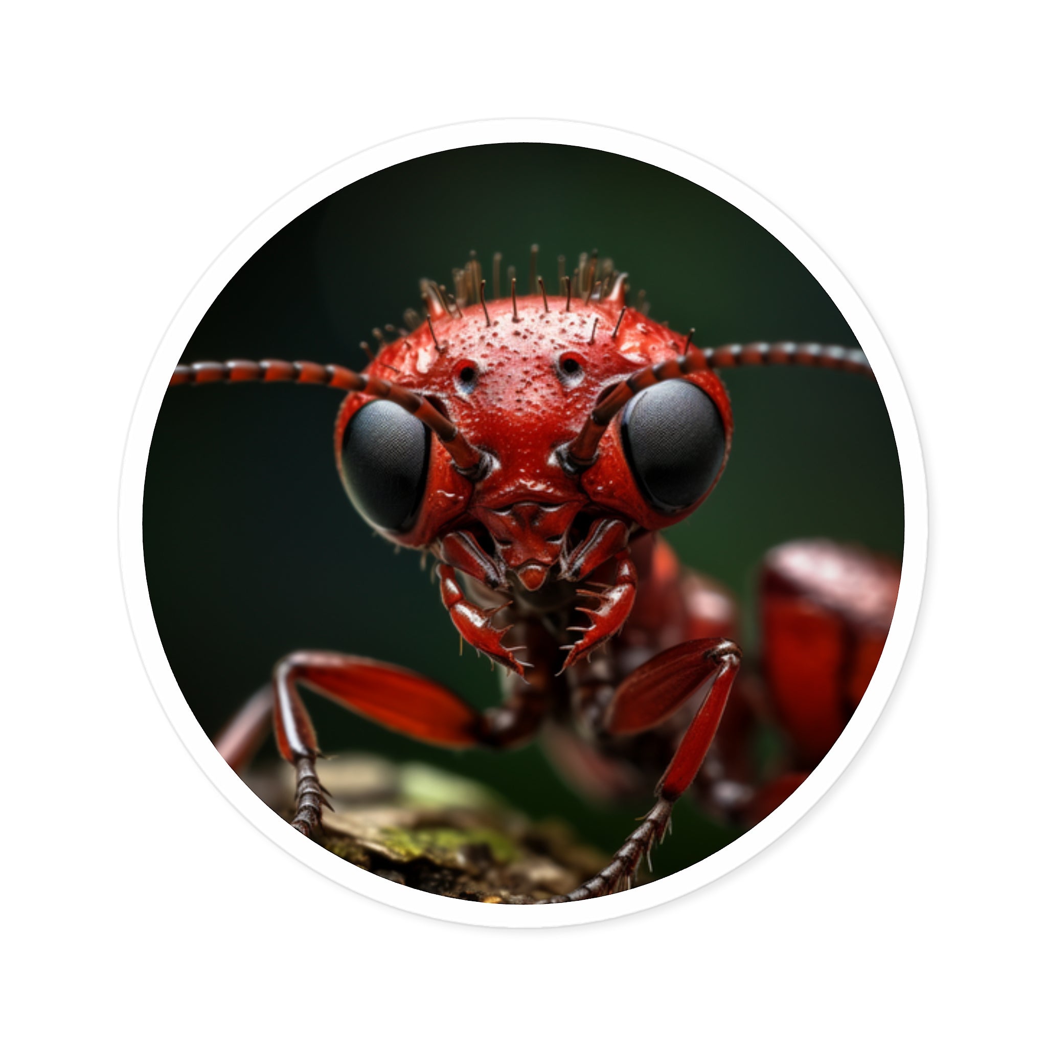 Red Ant, Macro Insect Sticker, Laptop Decal, Nature Close-Up Gift