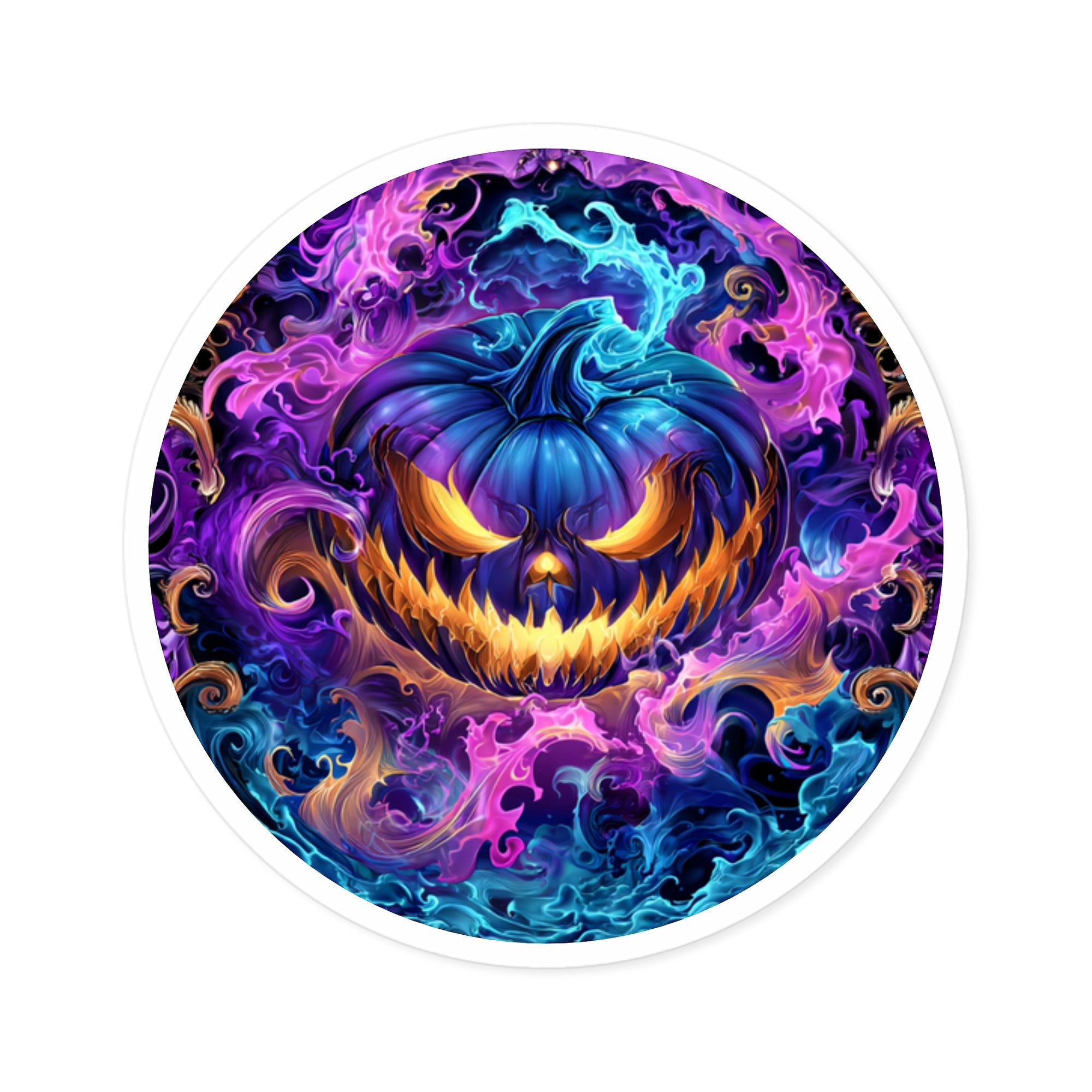 Halloween Pumpkin, Bold Art Sticker, Fall Decor, Spooky Gift