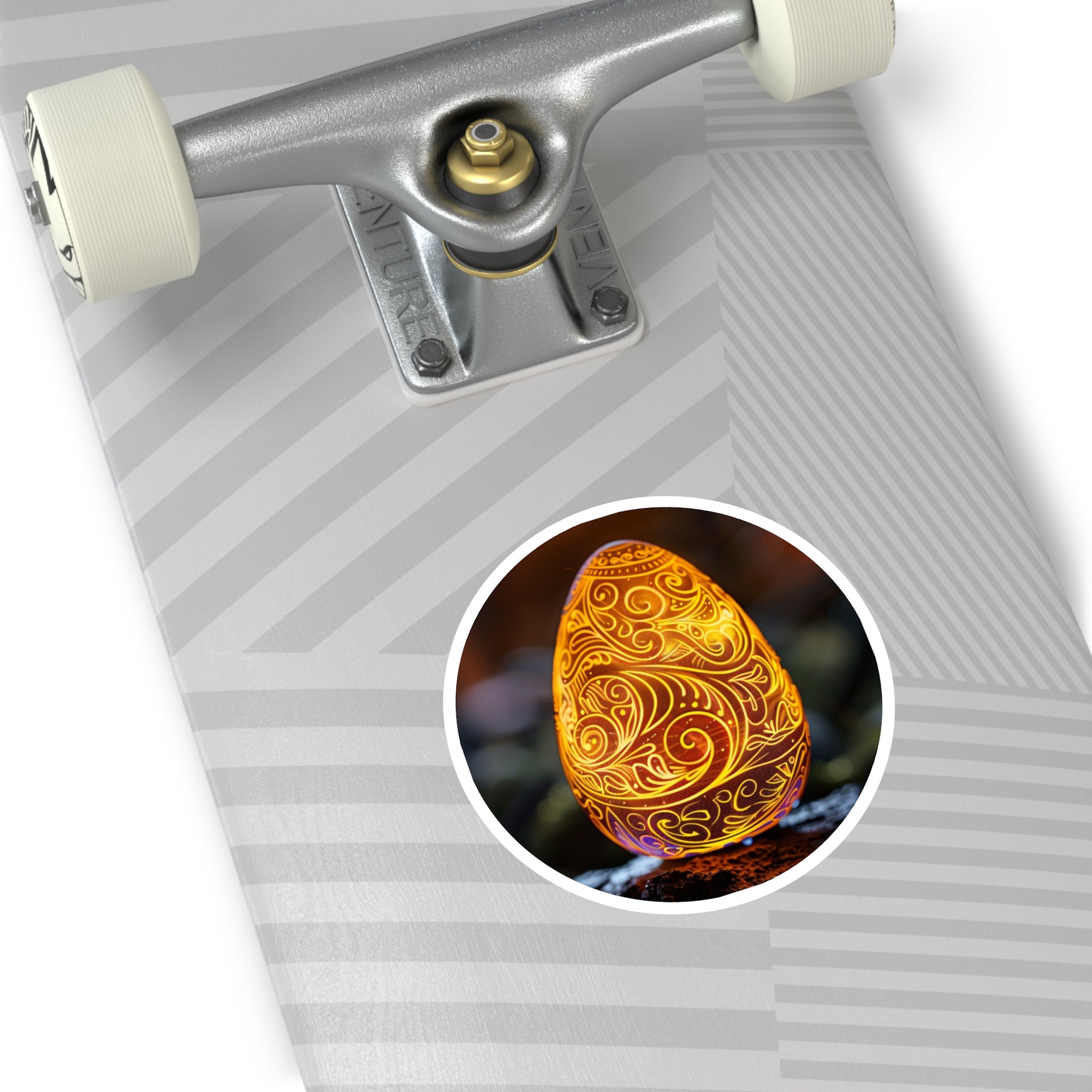 Decorative Easter Egg Sticker, Glow Pattern Art, Spring Season Gift, Artistic Style