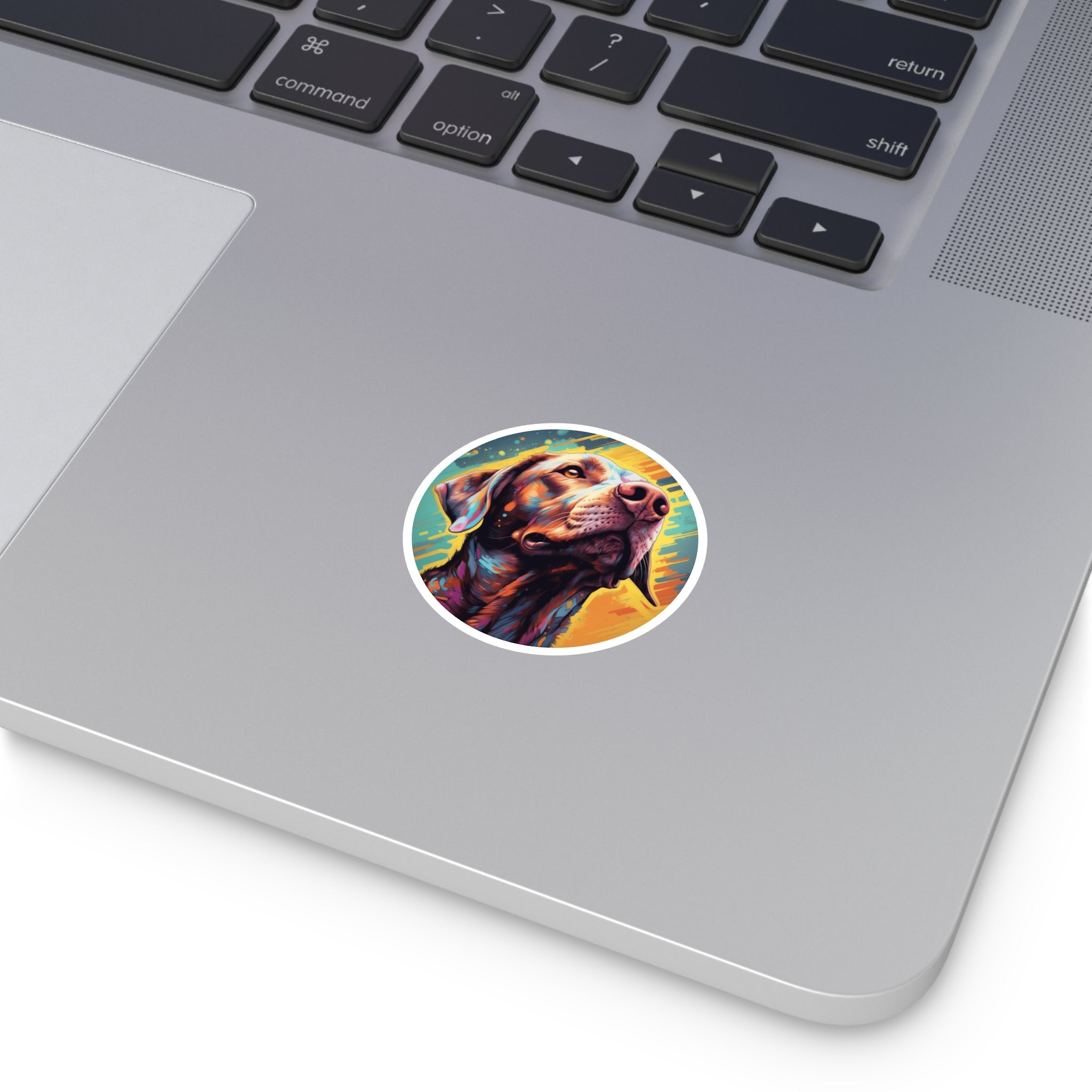 Psychedelic Dog Sticker, Colorful Art Design, Pet Lover Gift, Abstract Dog Portrait