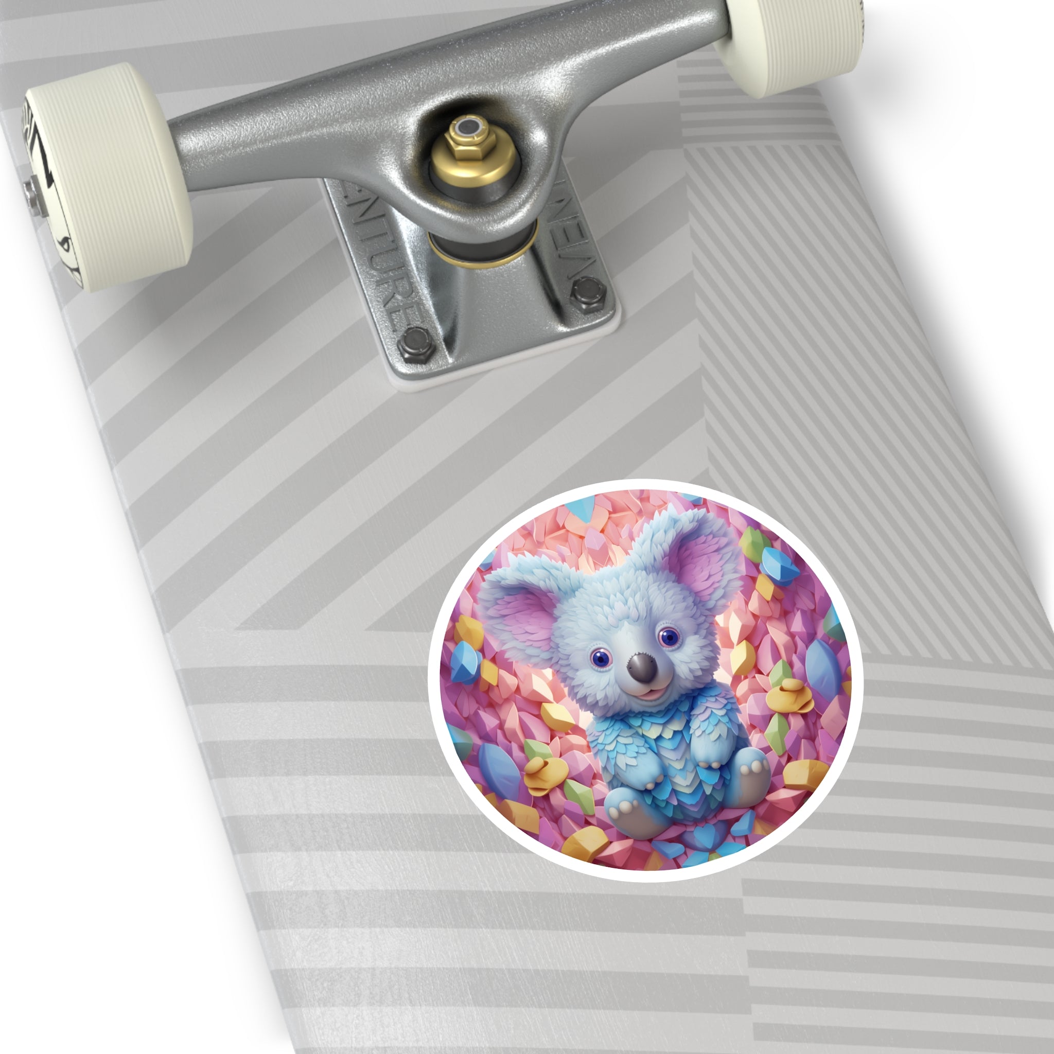 Colorful Koala, Fantasy Sticker, Cute Animal, Whimsical Art